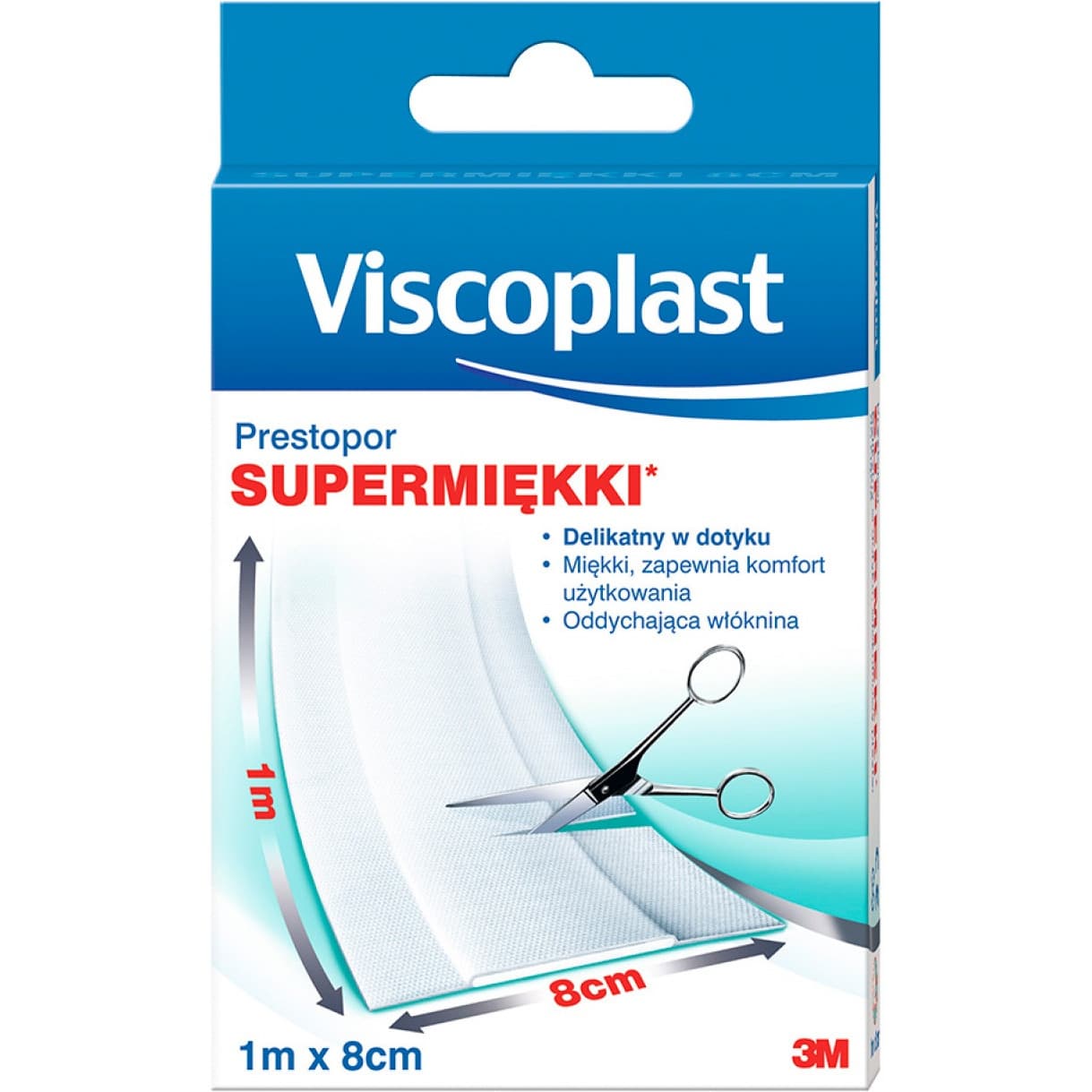 

Plaster do cięcia supermiękki 8cm x 1m VISCOPLAST PRESTOPOR YP201040042 3M