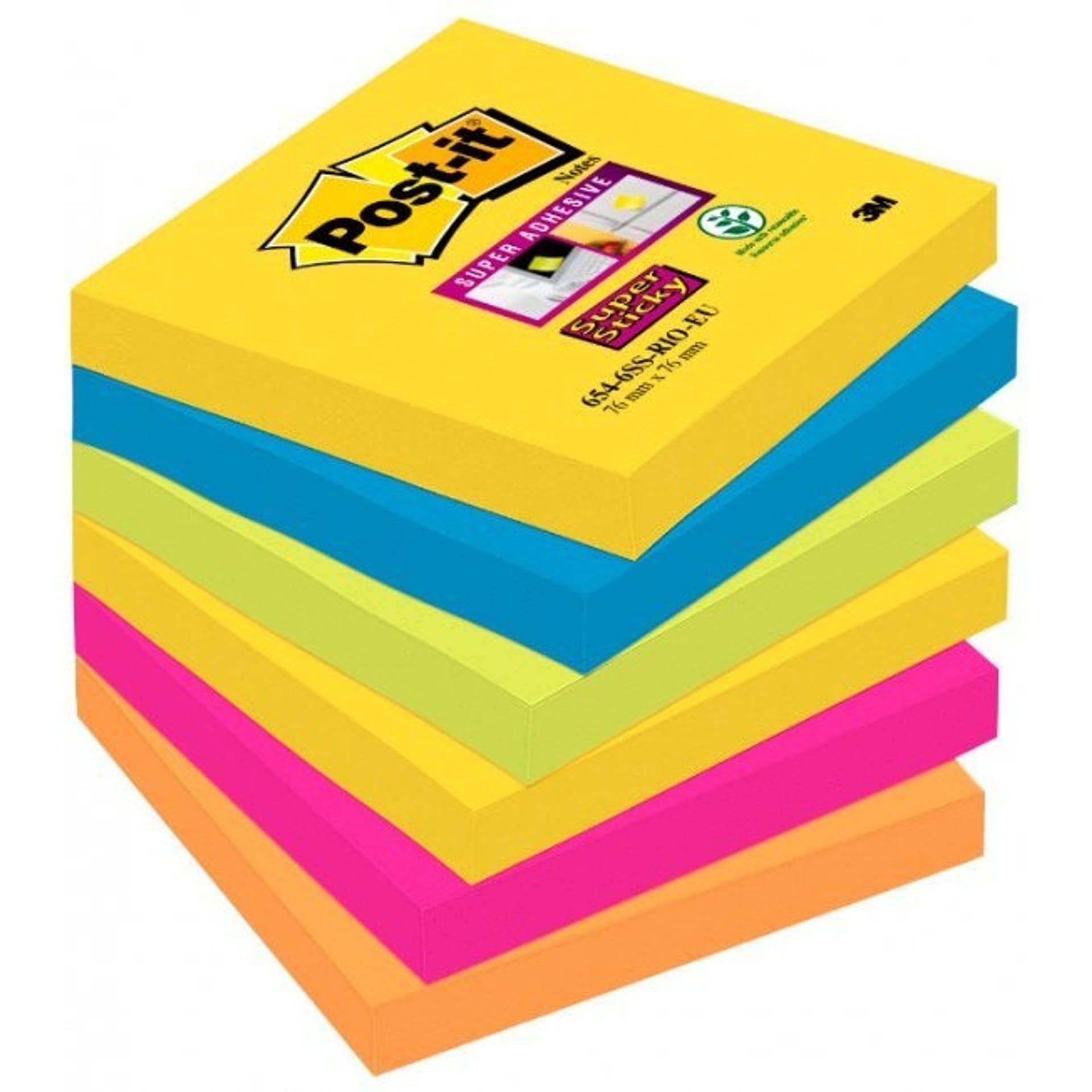 

Bloczki 3M POST-IT 76x76mm RIO 6x90k Super Sticky 70005250264