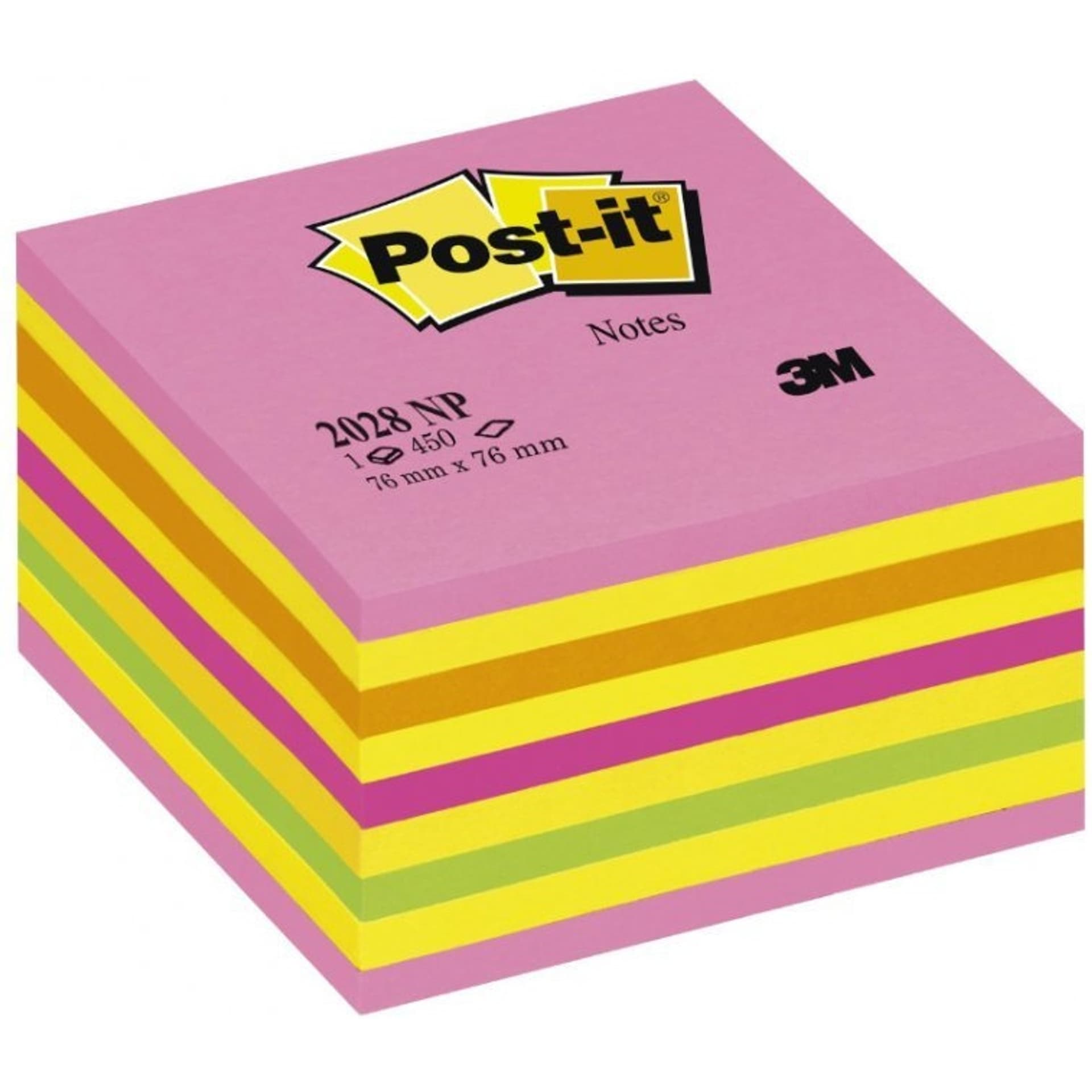 

Bloczek 3M POST-IT 2028-NP 76x76mm różowo-żółty 450k UU009543941