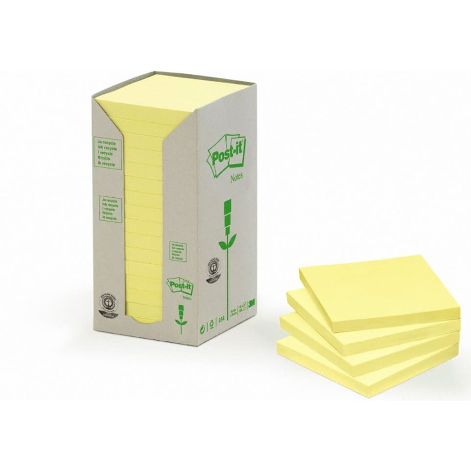 

Bloczki 3M POST-IT 654-1T 76x76mm żółte 16bloczków po 100k UU009543958