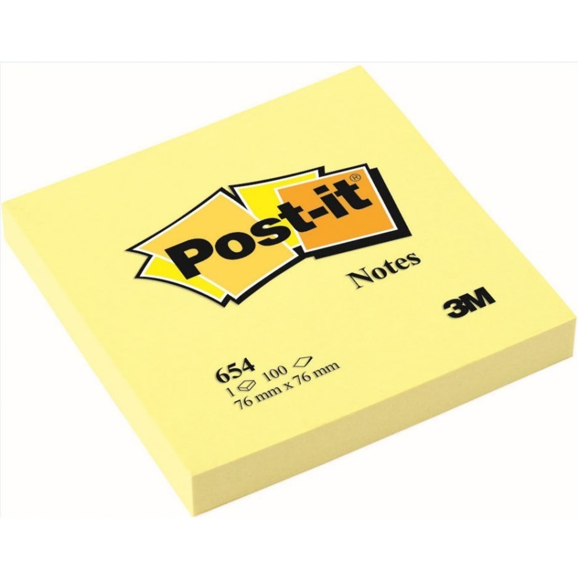 

Bloczek 3M POST-IT 654 76x76mm żółte 100k 70005291482