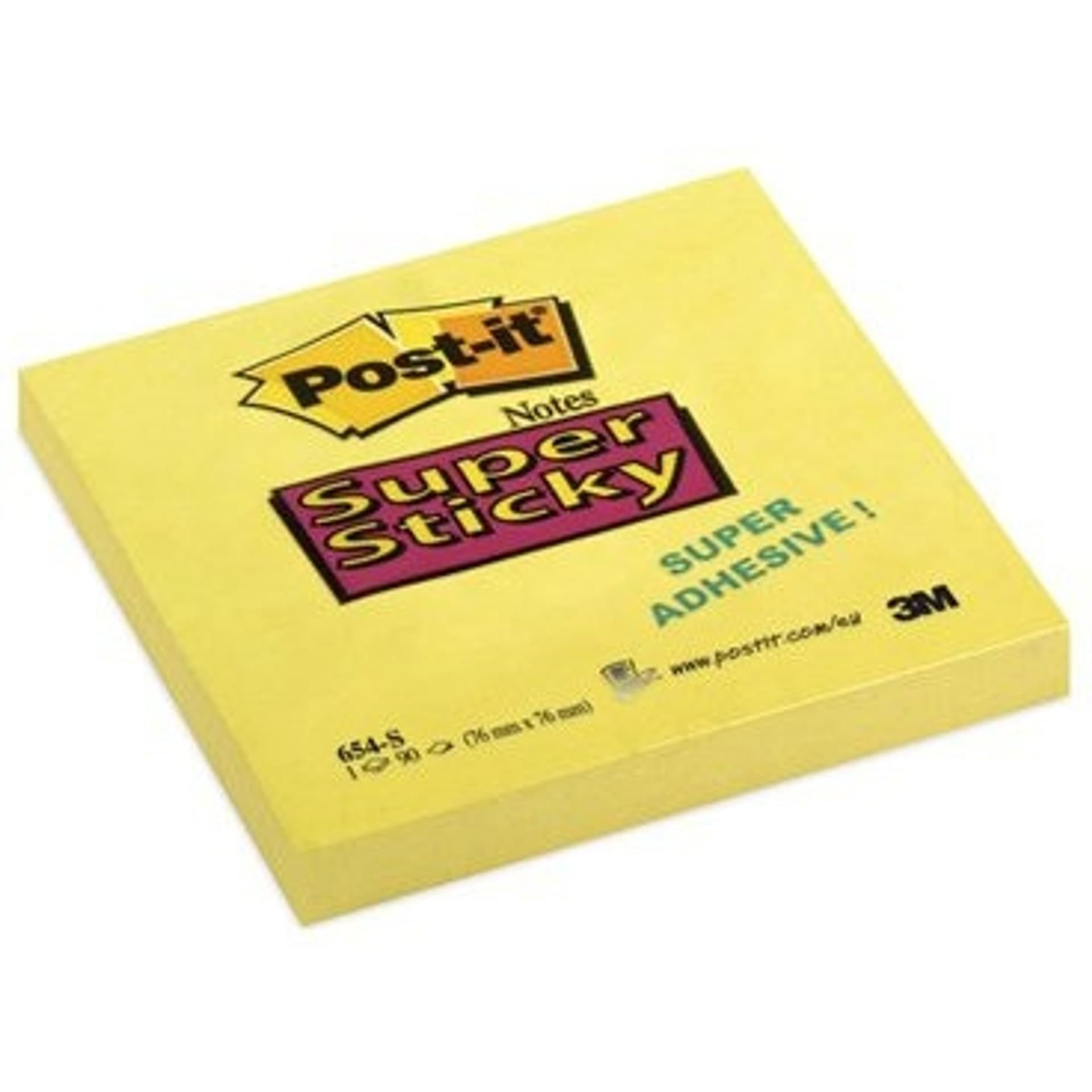 

Bloczek samoprzylepny POST-IT STICKY 76x76mm 90 kartek żółty (654-S) 3M-70005288488, 654-s) 3m-7000528848