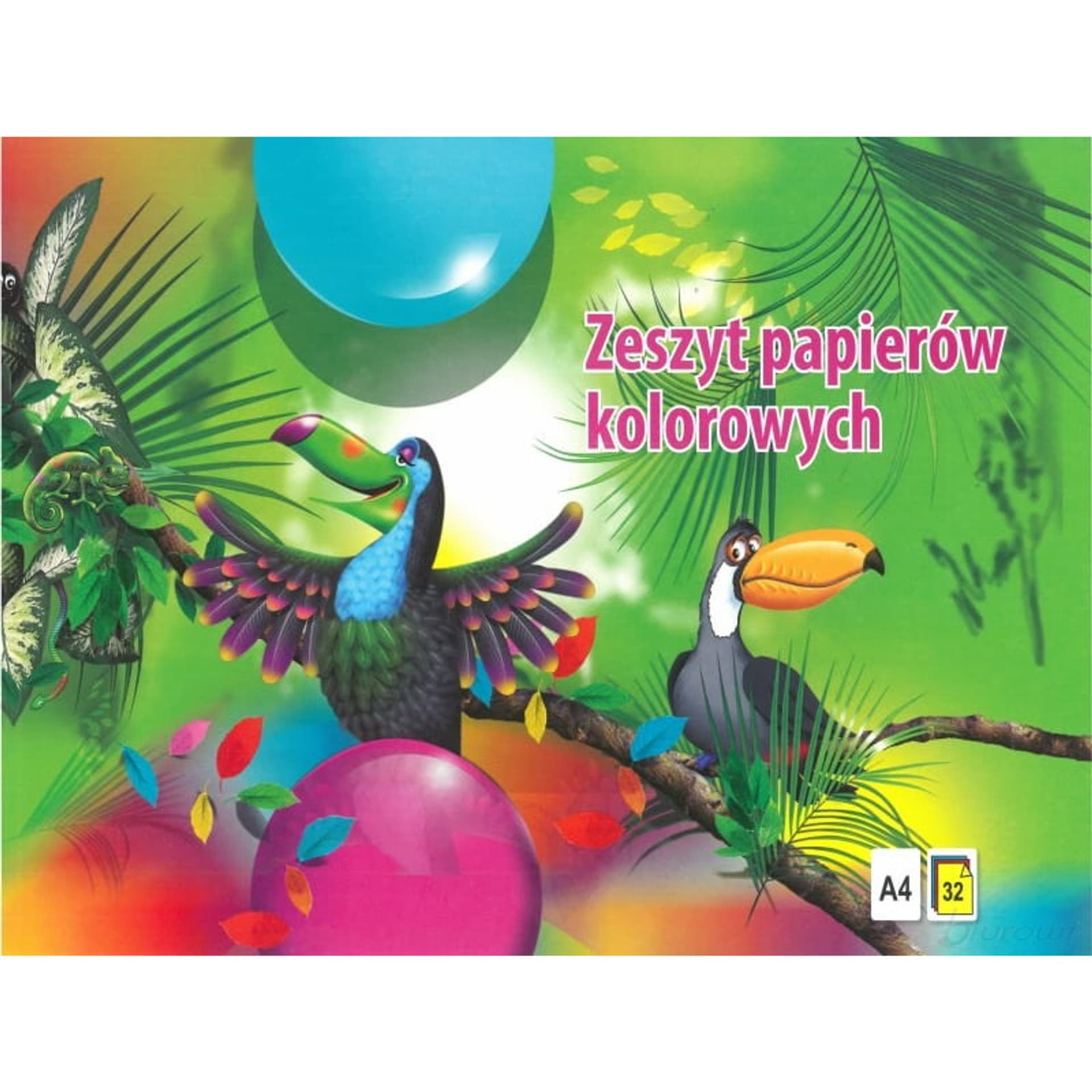 

Zeszyt papierów kolorowych A4 32k KRESKA