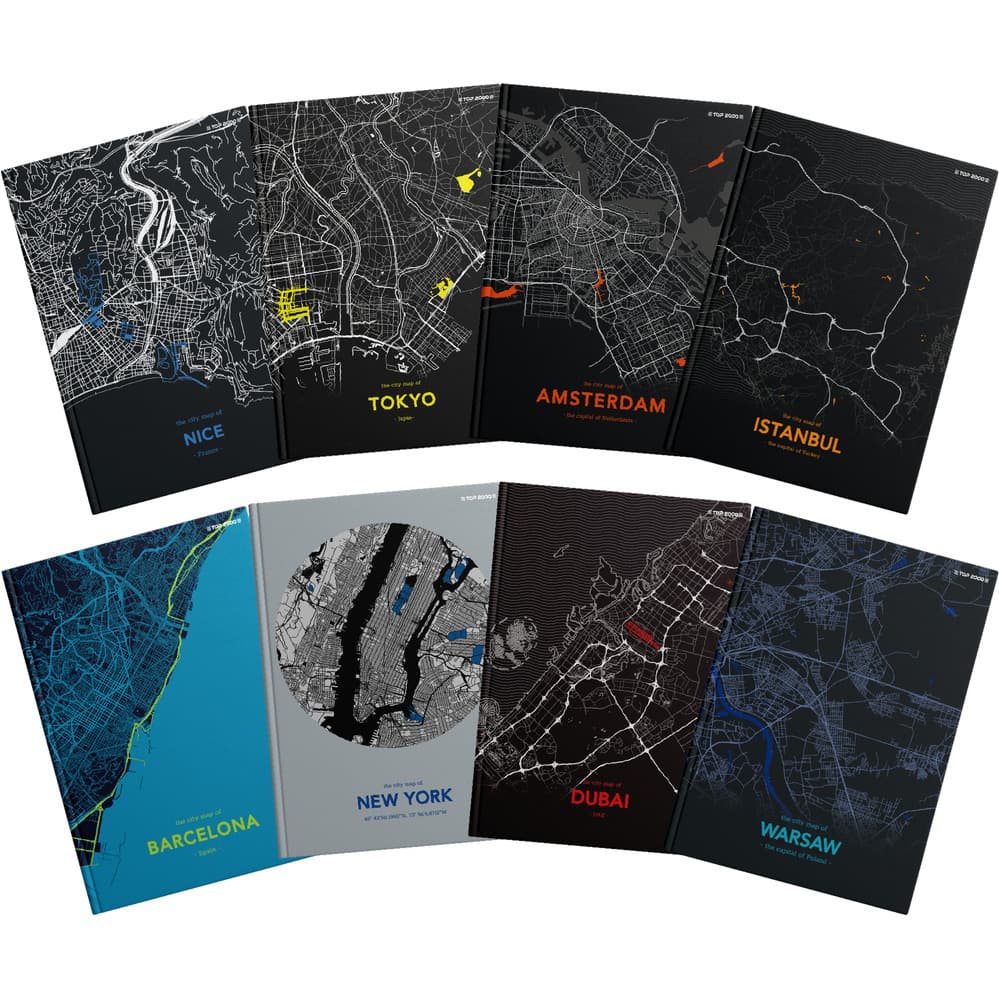 

Brulion A4 96k kratka margines 70g szyty MONOCHROM mix kolorów 400157972 TOP 2000