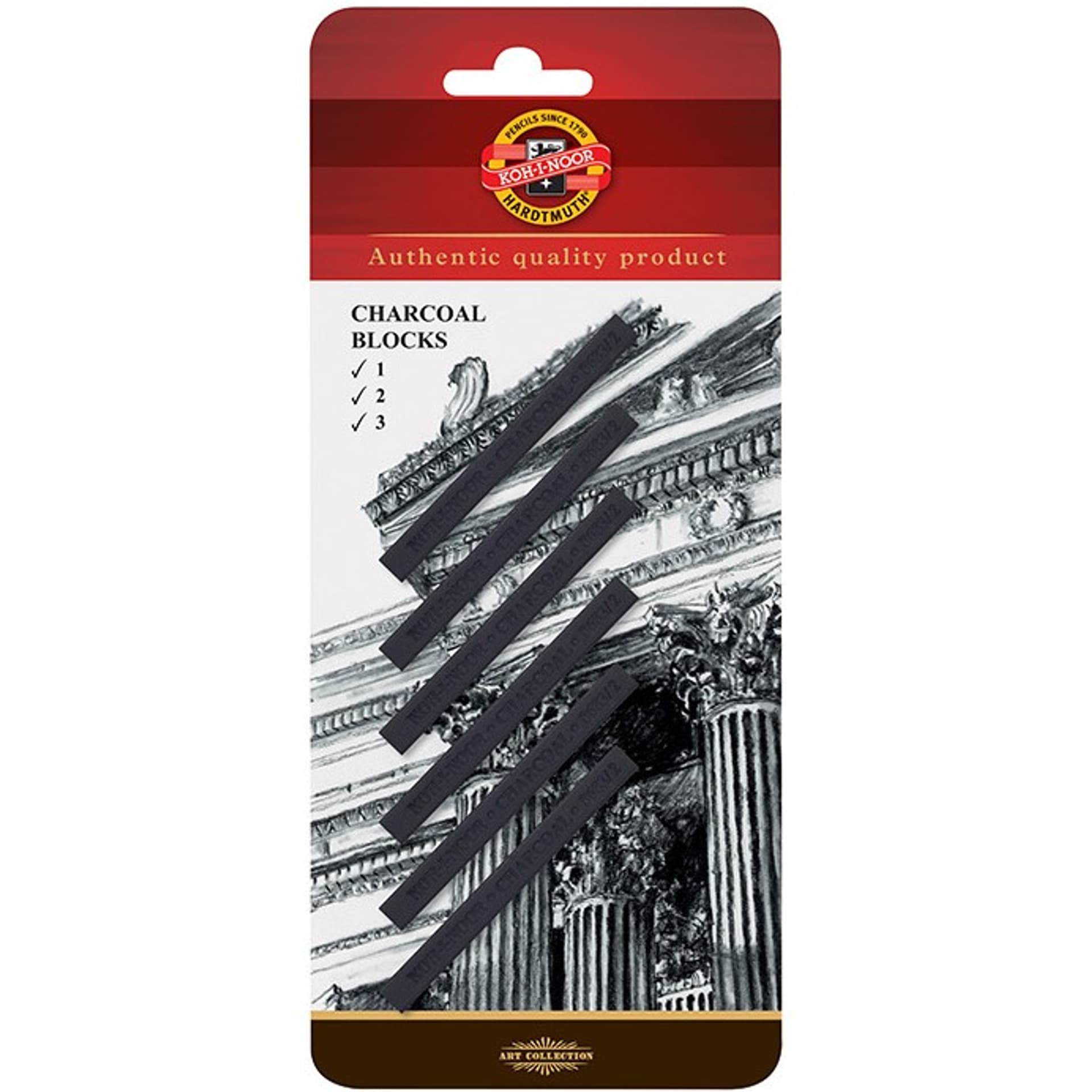 

Węgiel prasowany w sztyfcie twardość 1,2,3; 7x7mm op. 6szt KOH-I-NOOR 8683