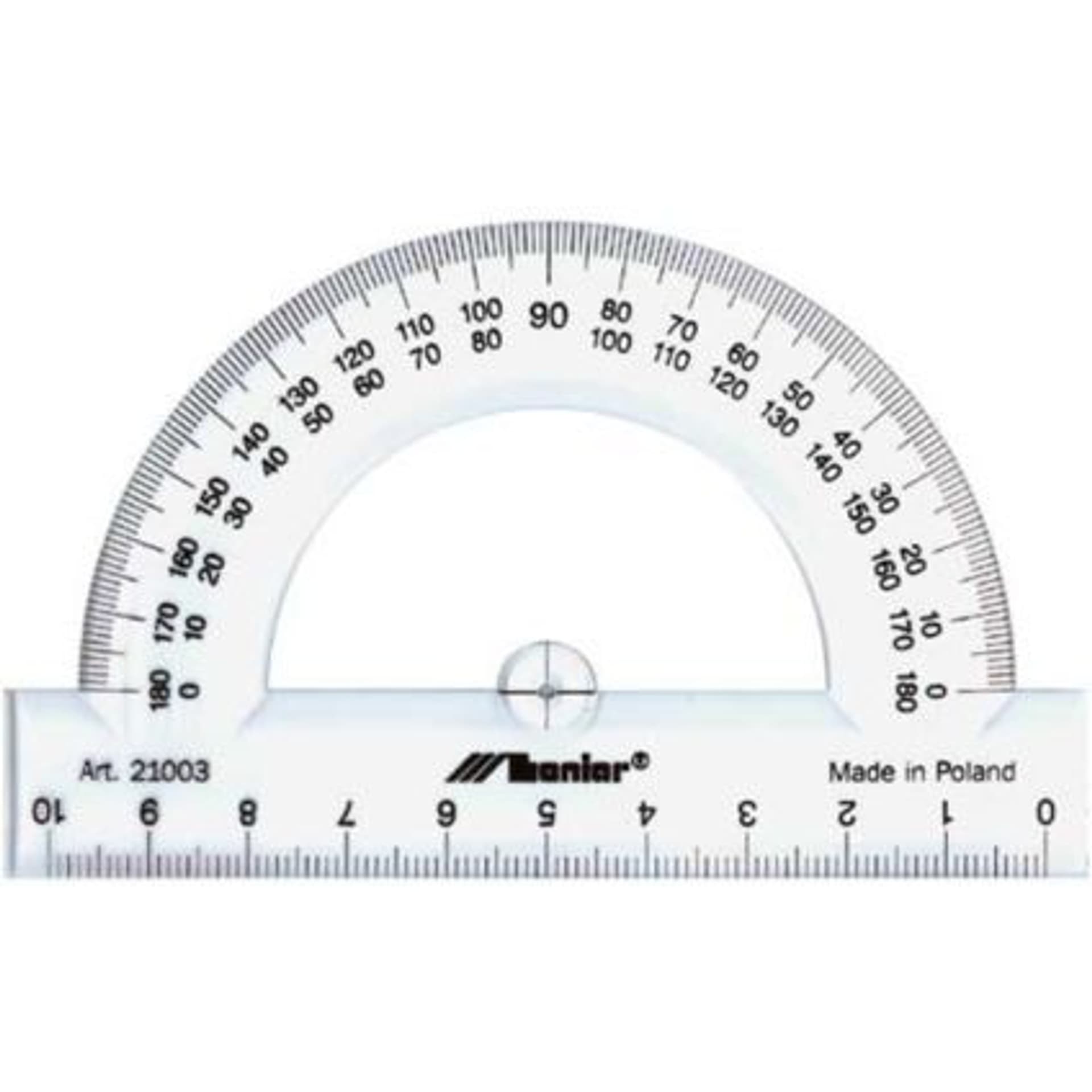 

Kątomierz szkolny plastikowy 180st/10cm 21003 LENIAR