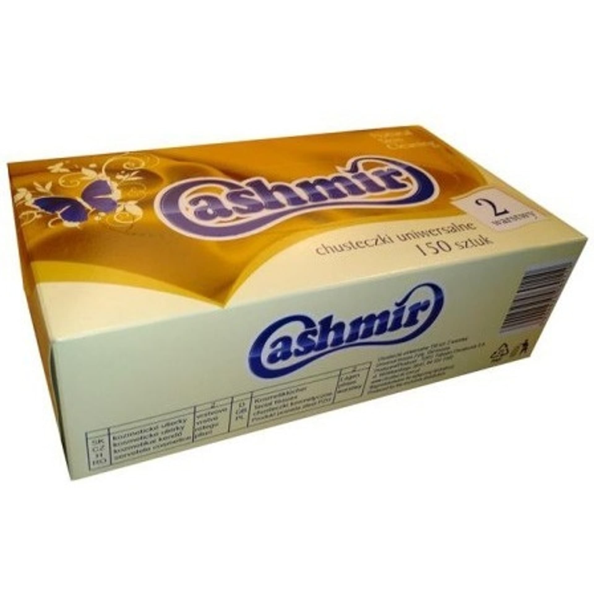 

Chusteczki higieniczne, 150 box 2-w 235205 CASHMIR