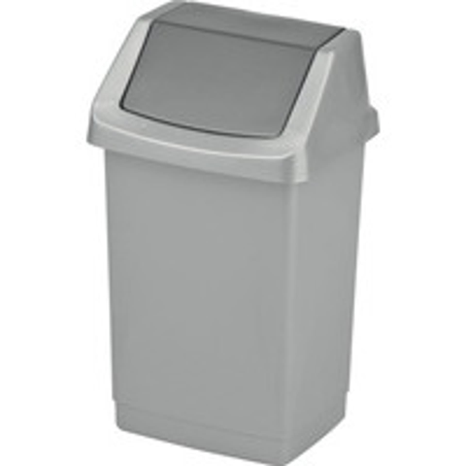 

Kosz na śmieci uchylny 50l CURVER CLICK-IT srebrny/grafit 04045-877-65