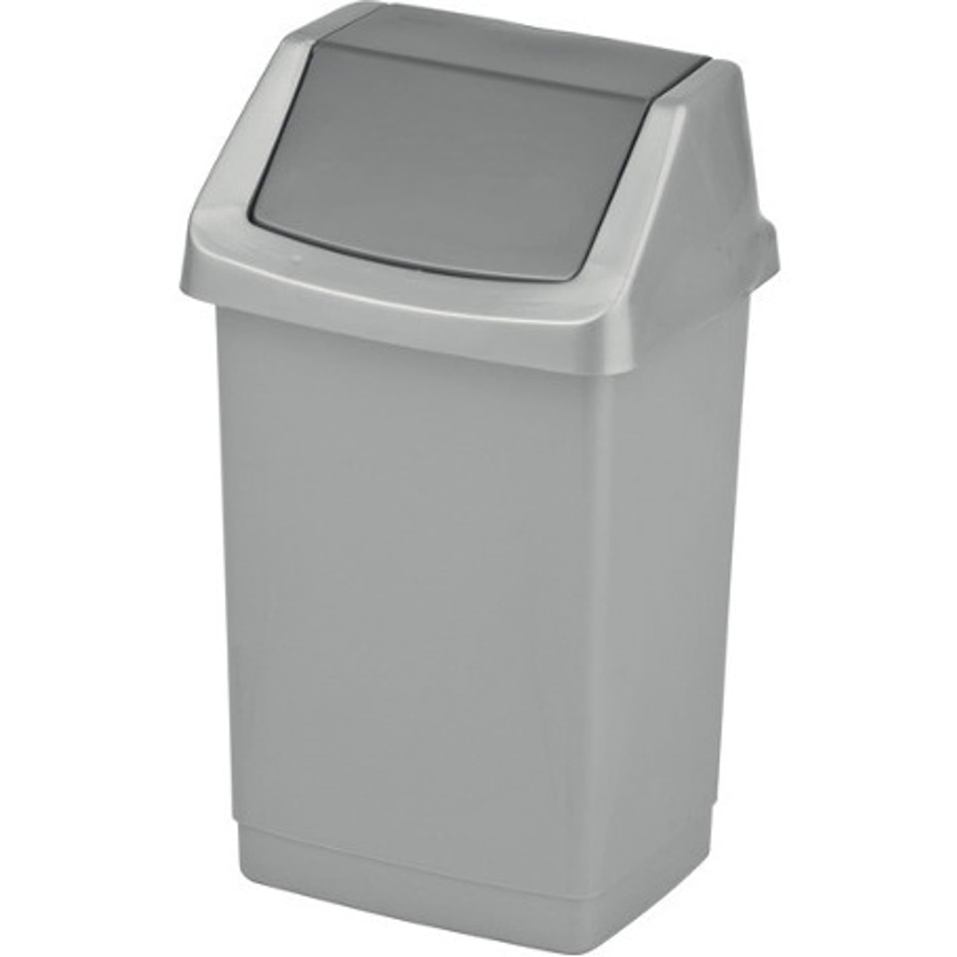 

Kosz na śmieci uchylny 9l CURVER CLICK-IT srebrny/grafit 04042-877-65