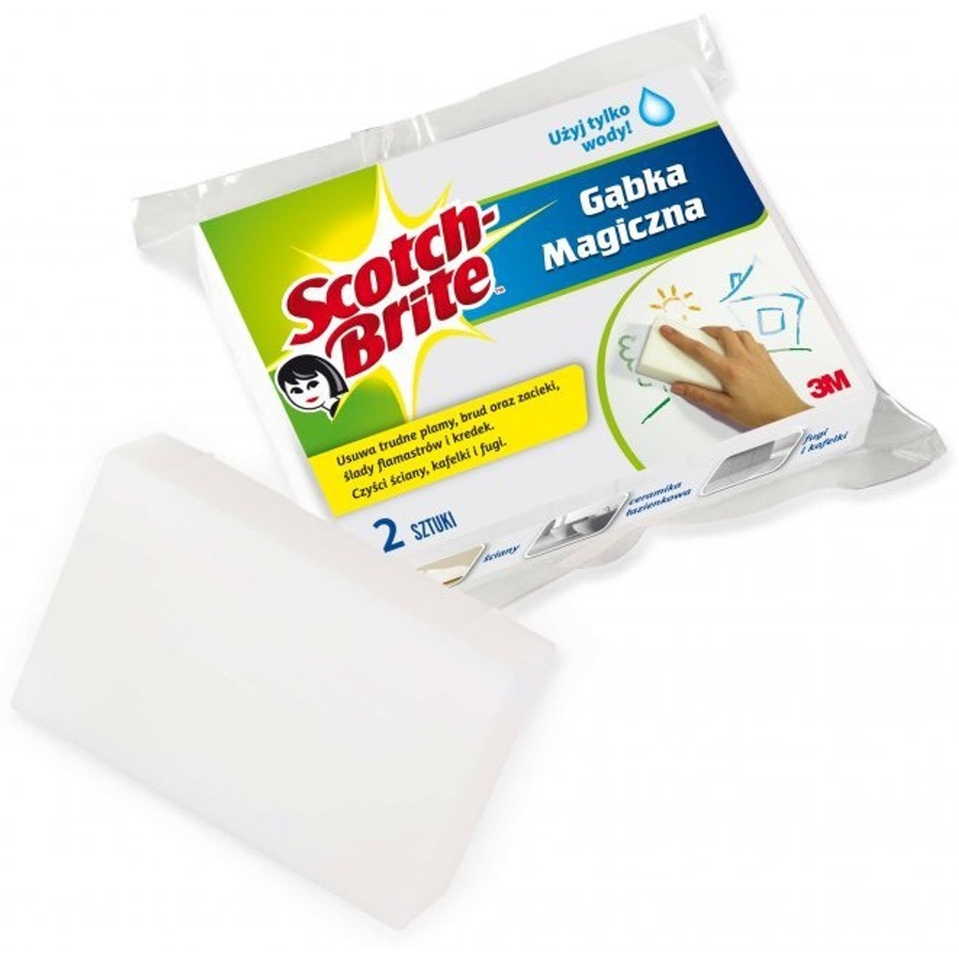 

Magiczna gąbka do usuwania plam SCOTCH BRITE 2 sztuki FN520007041