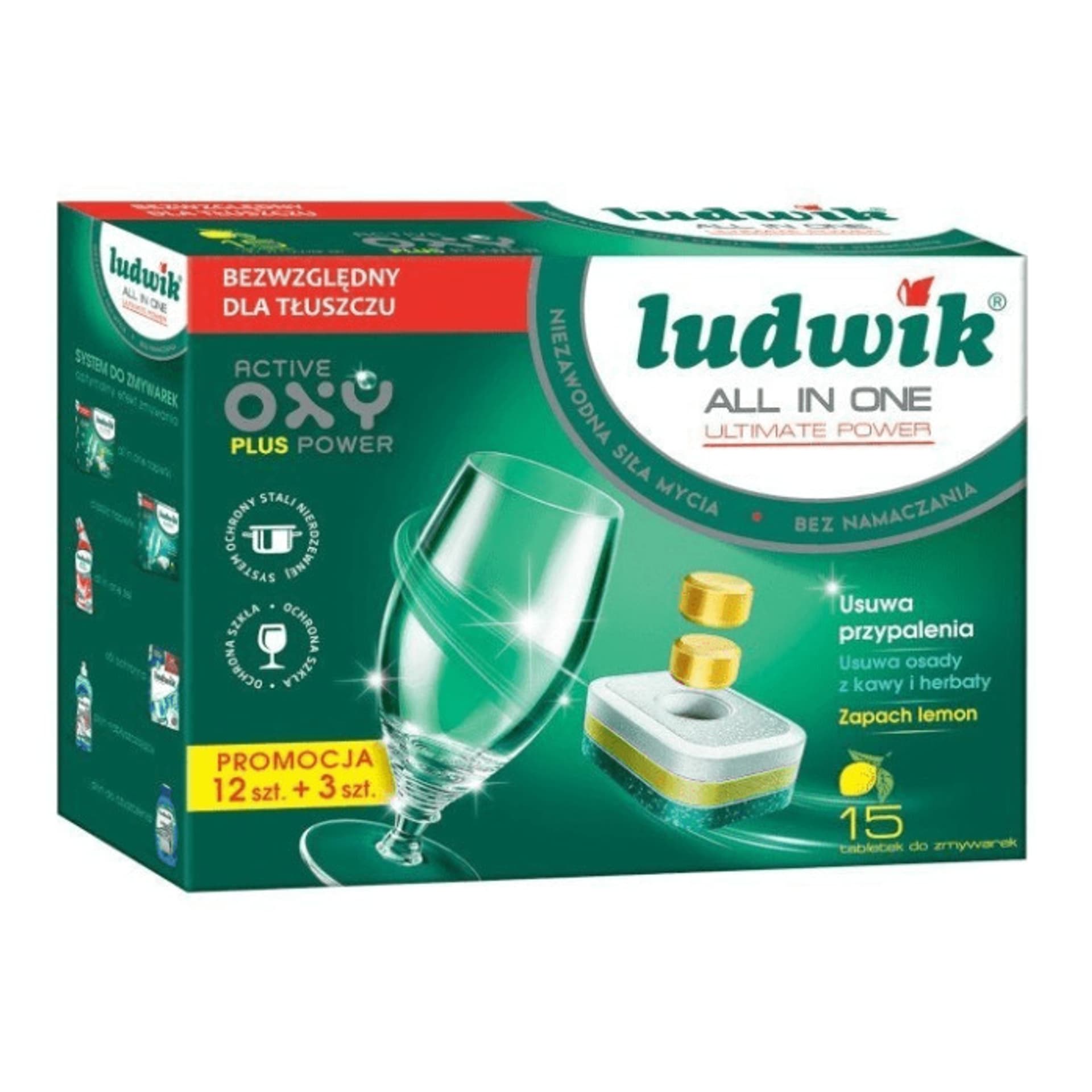 

Tabletki do zmywarki LUDWIK(12+3 tab) zapach lemon All In One 211650, 12+3 tab) zapach lemon all in one 21165