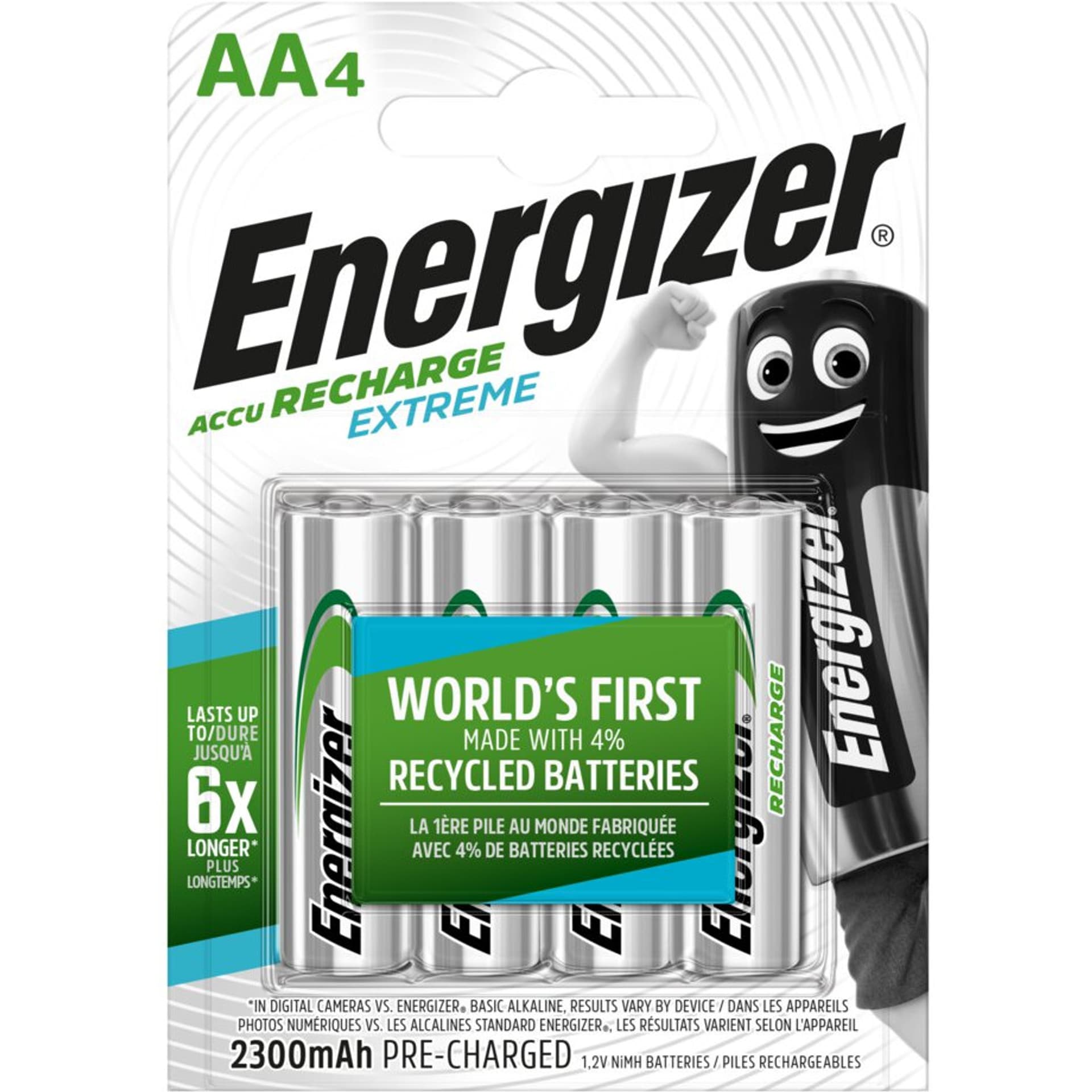 

Energizer AA/HR6, 2300 mAh, Rechargeable Accu Extreme Ni-MH, 4 pc(s)