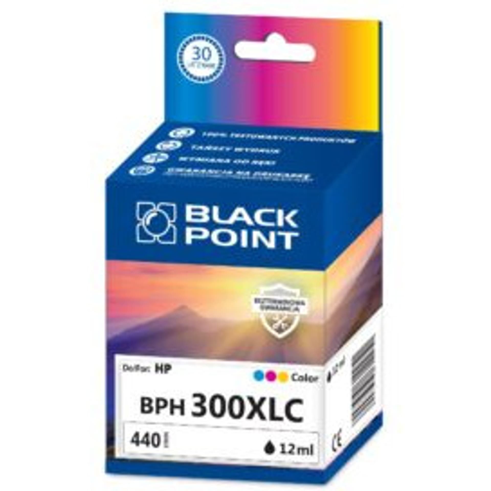 

Tusz BLACK POINT (BPH300XLC) kolor 440str zamiennik HP (300XL/CC644EE)