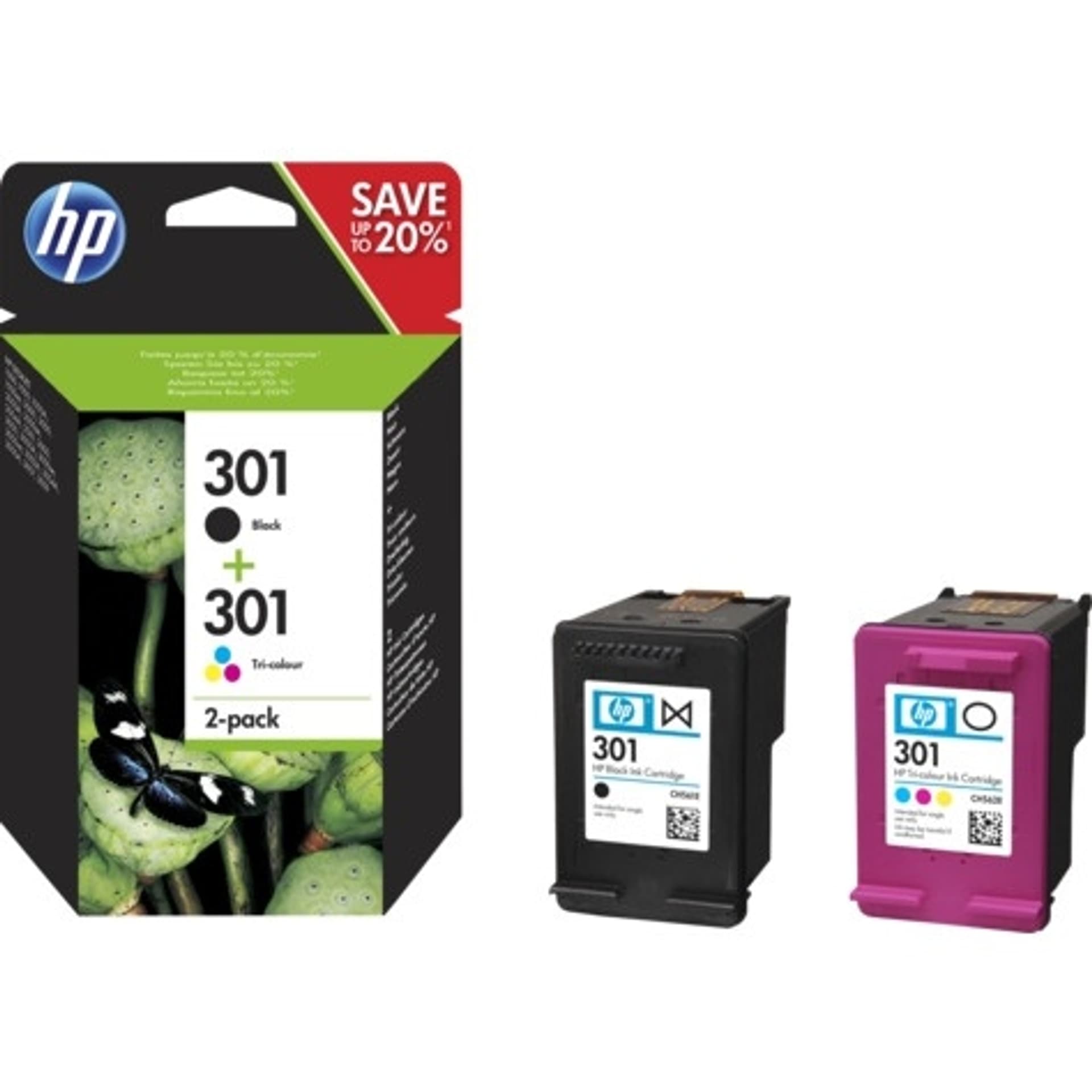 

Tusz HP 301 (N9J72AE/J3M81AE) czarny 190str+kolor 165str (2szt)