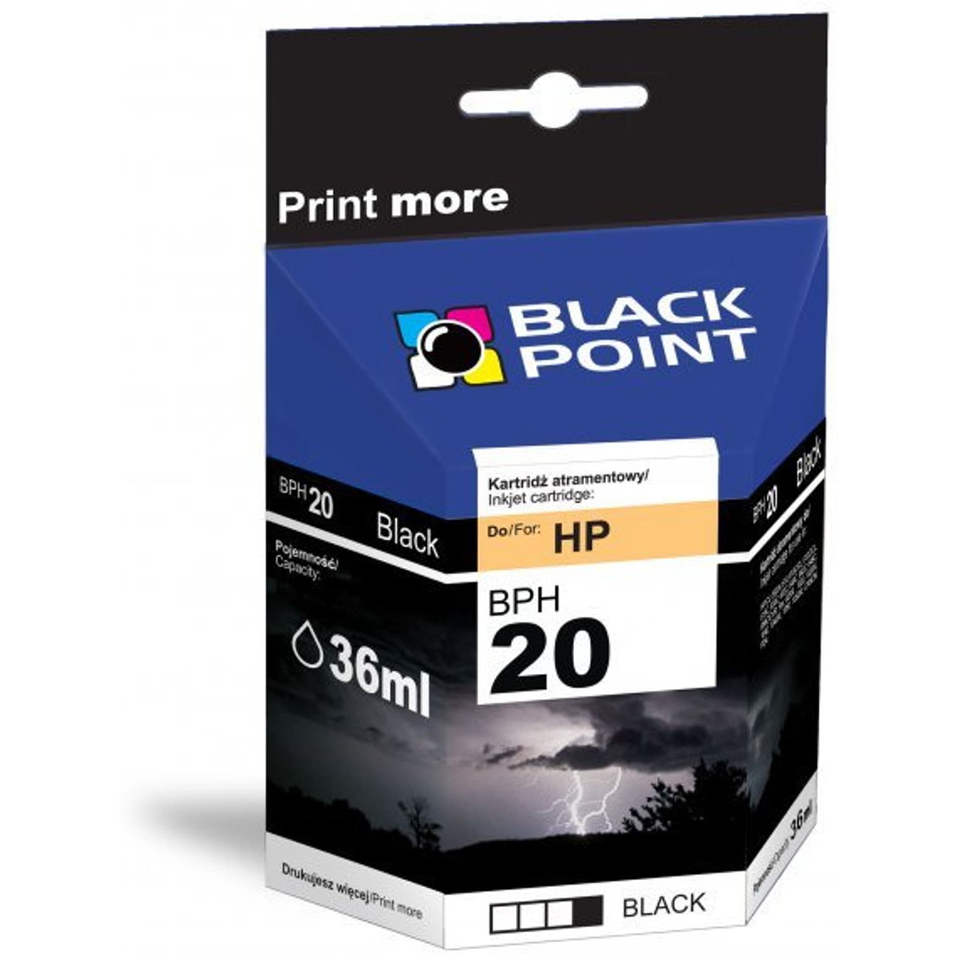 

Tusz BLACK POINT (BPH20) czarny 36ml zamiennik HP (20/C6614D) DJ610/615/630/640/656, 20/c6614d) dj610/615/630/640/65