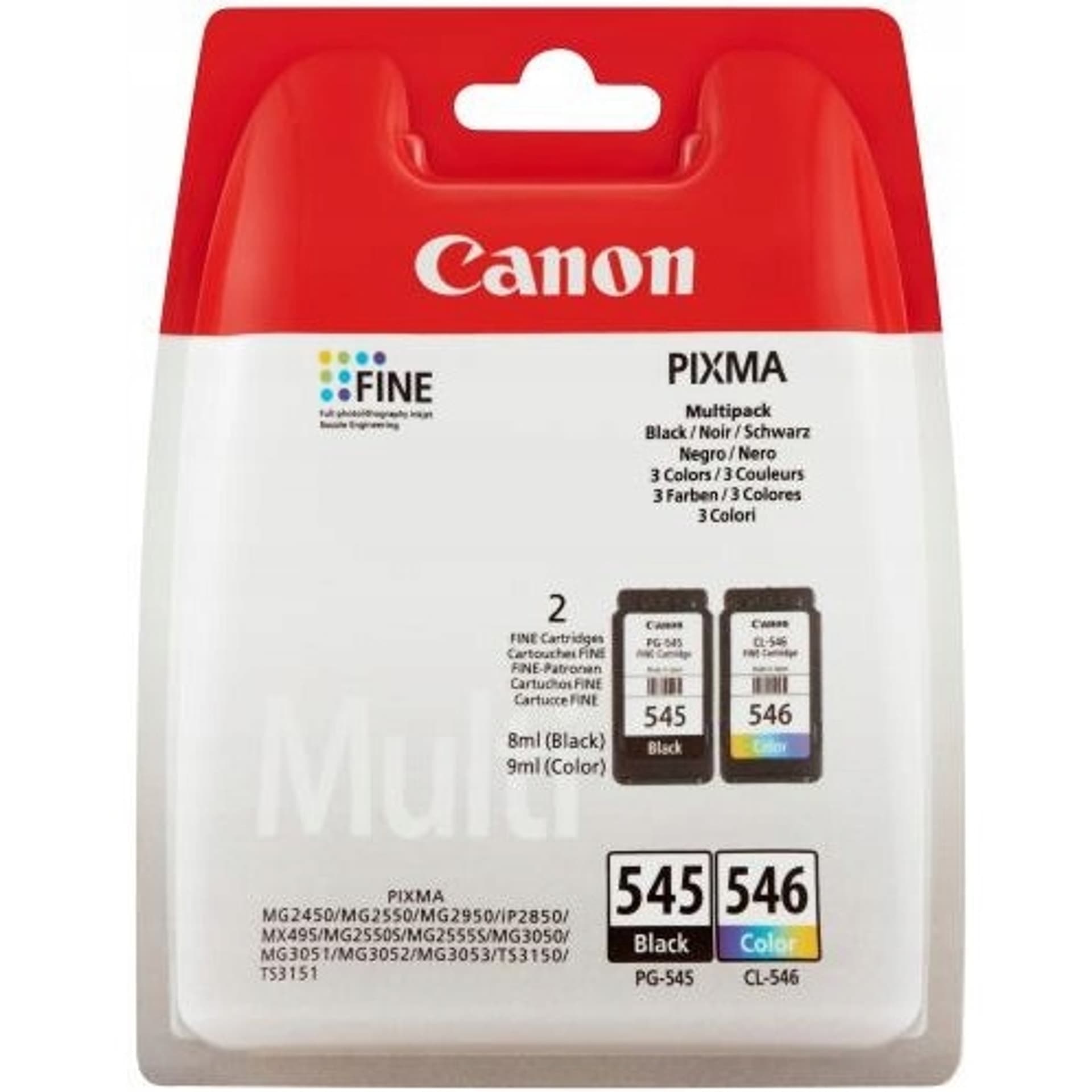 

Tusz CANON (PG-545+CL-546/8287B005) czarny+kolor (2szt)