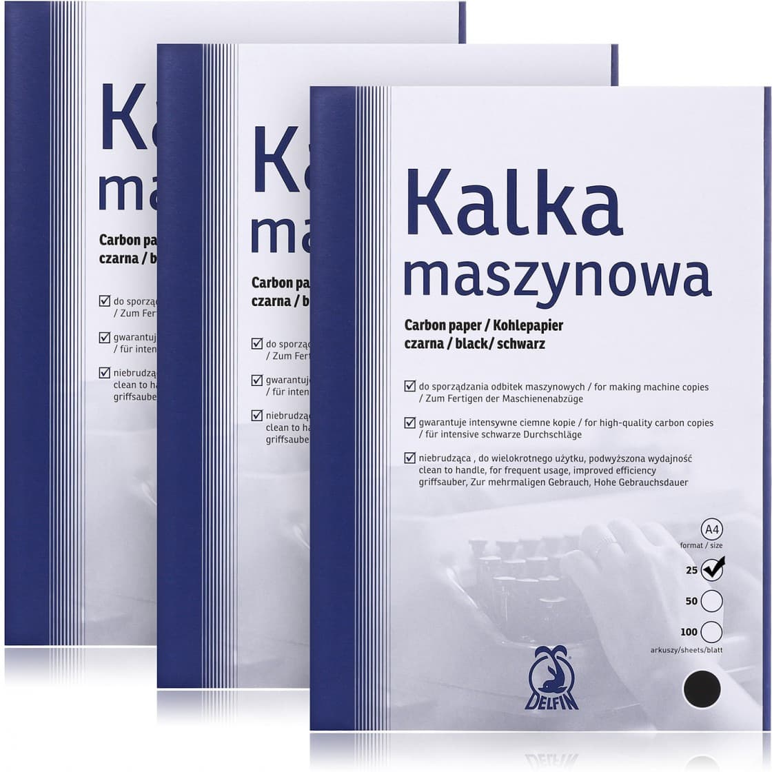 

Kalka maszynowa A-3 100 ark. DELFIN
