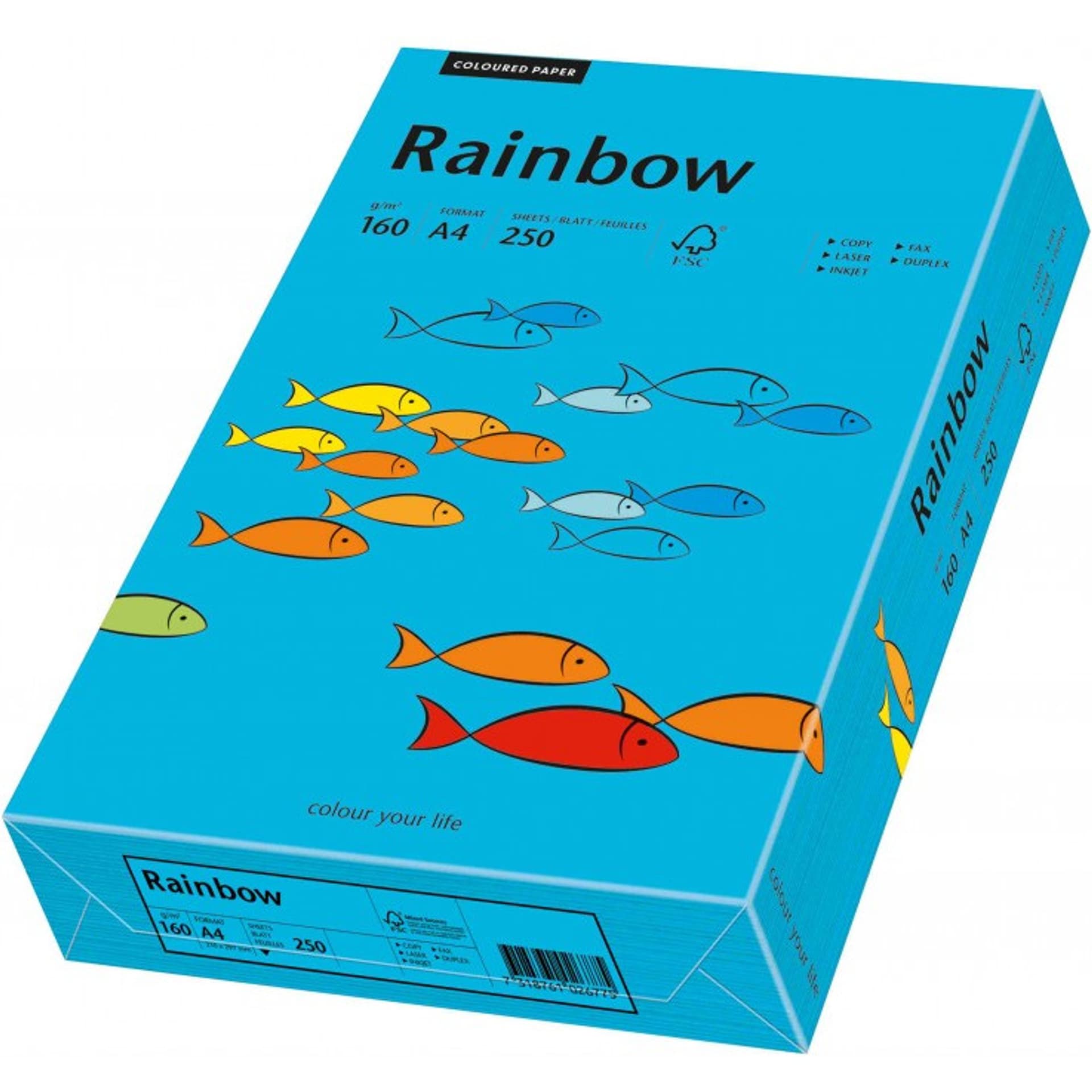 

Papier ksero A4 160g RAINBOW R87 niebieski 250ark 88042747