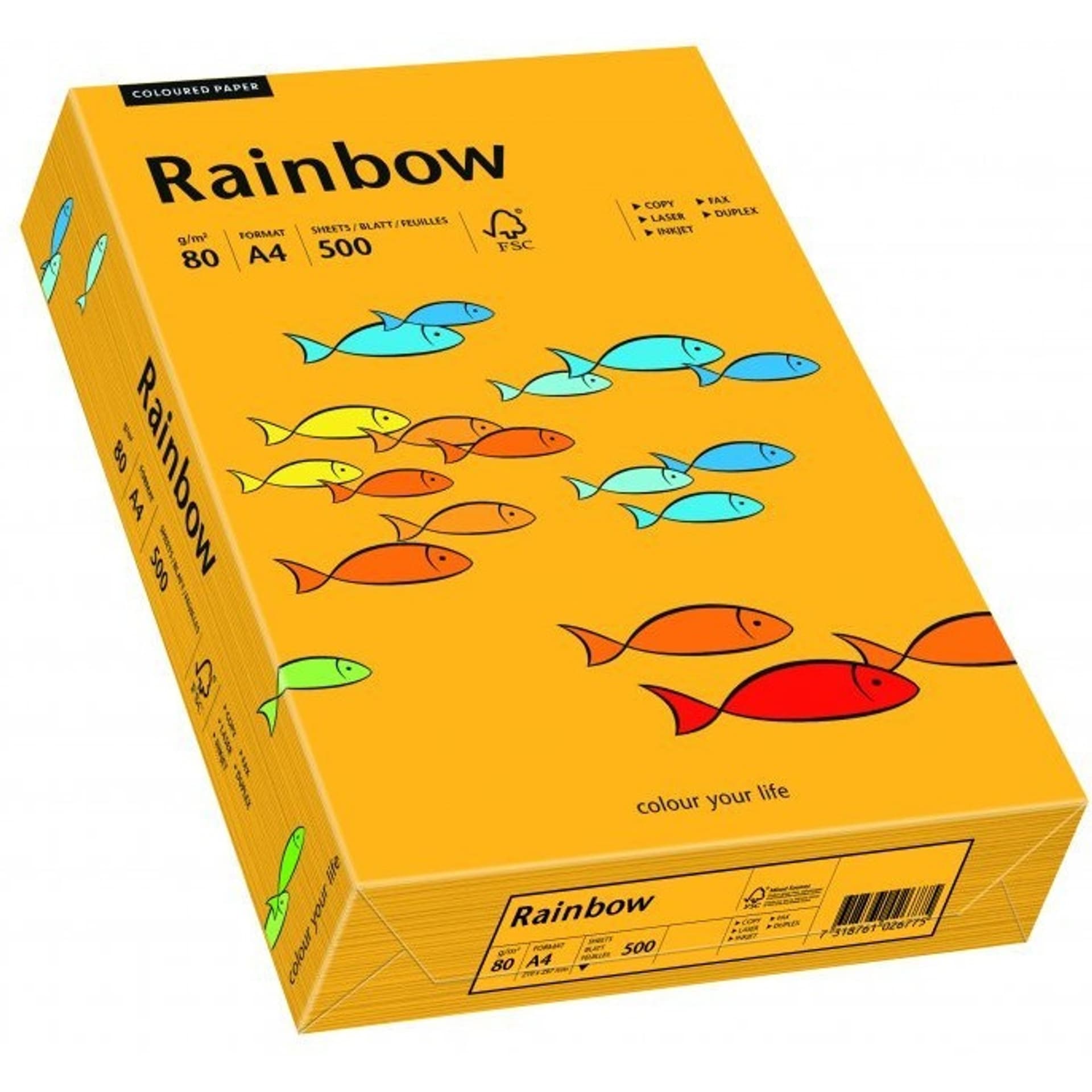 

Papier ksero A4 80g RAINBOW R22 jasnopomarańczowy 88042409