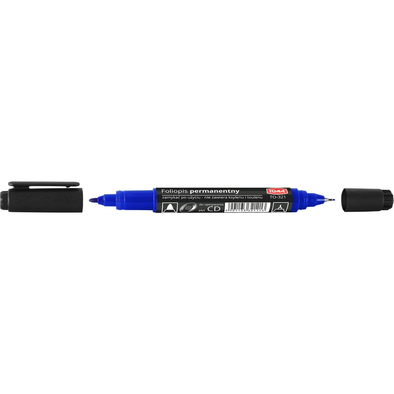 

Marker do płyt CD czerwony dwustronny TO-321 TOMA