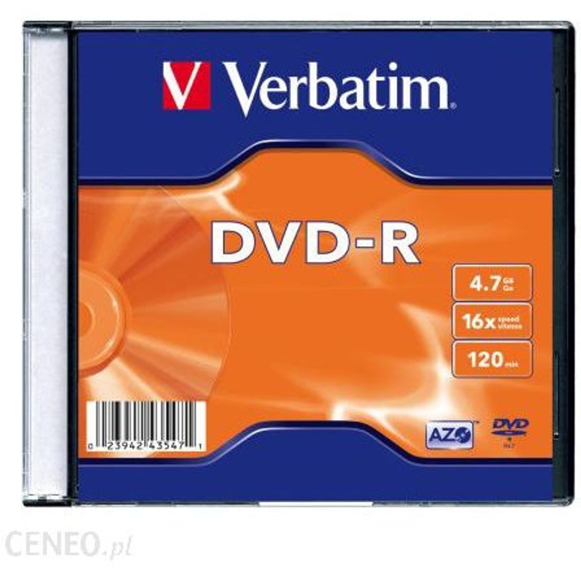

DVD-R VERBATIM 4.7 GB 16x Slim 100 szt.