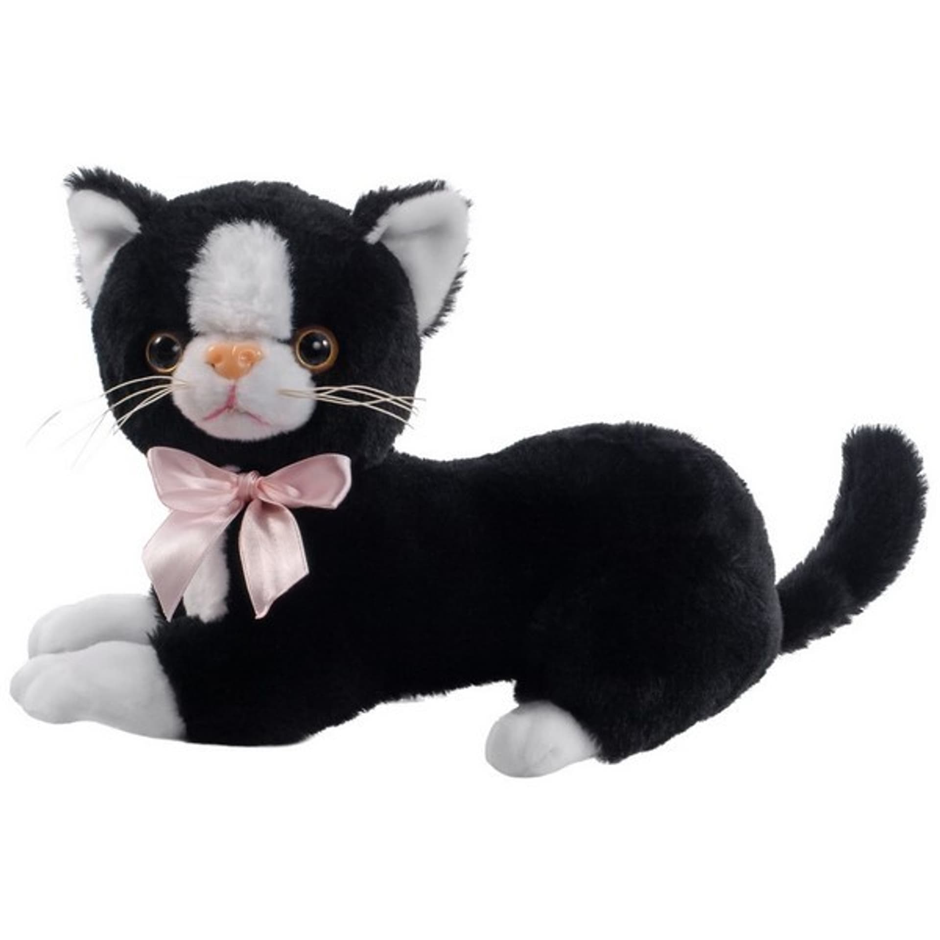 

Maskotka Czarny kot Flico z kokardą 34 cm