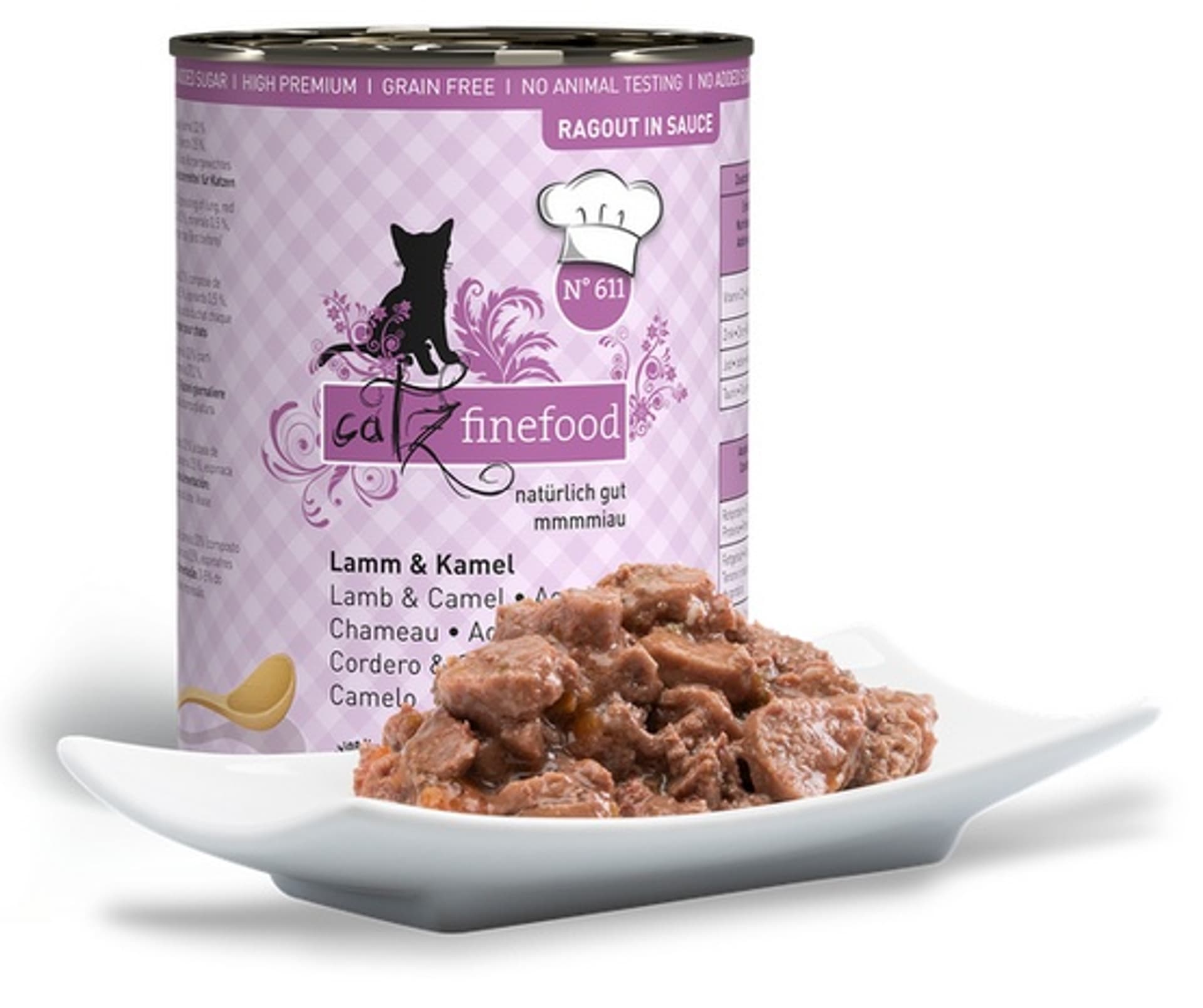 

Catz Finefood Ragout N.611 Jagnięcina i Wielbłąd puszka 380g
