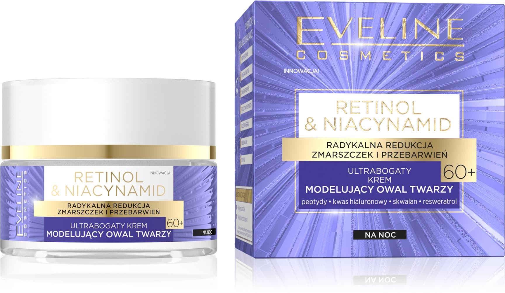 

Eveline Retinol & Niacynamid 60+ Ultra Bogaty Krem modelujący owal twarzy na noc 50ml