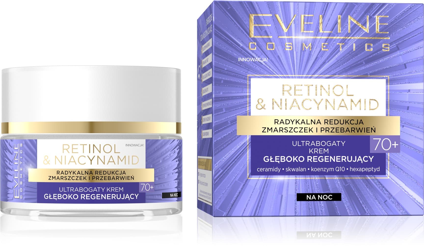 

Eveline Retinol & Niacynamid 70+ Ultra Bogaty Krem głęboko regenerujący na noc 50ml