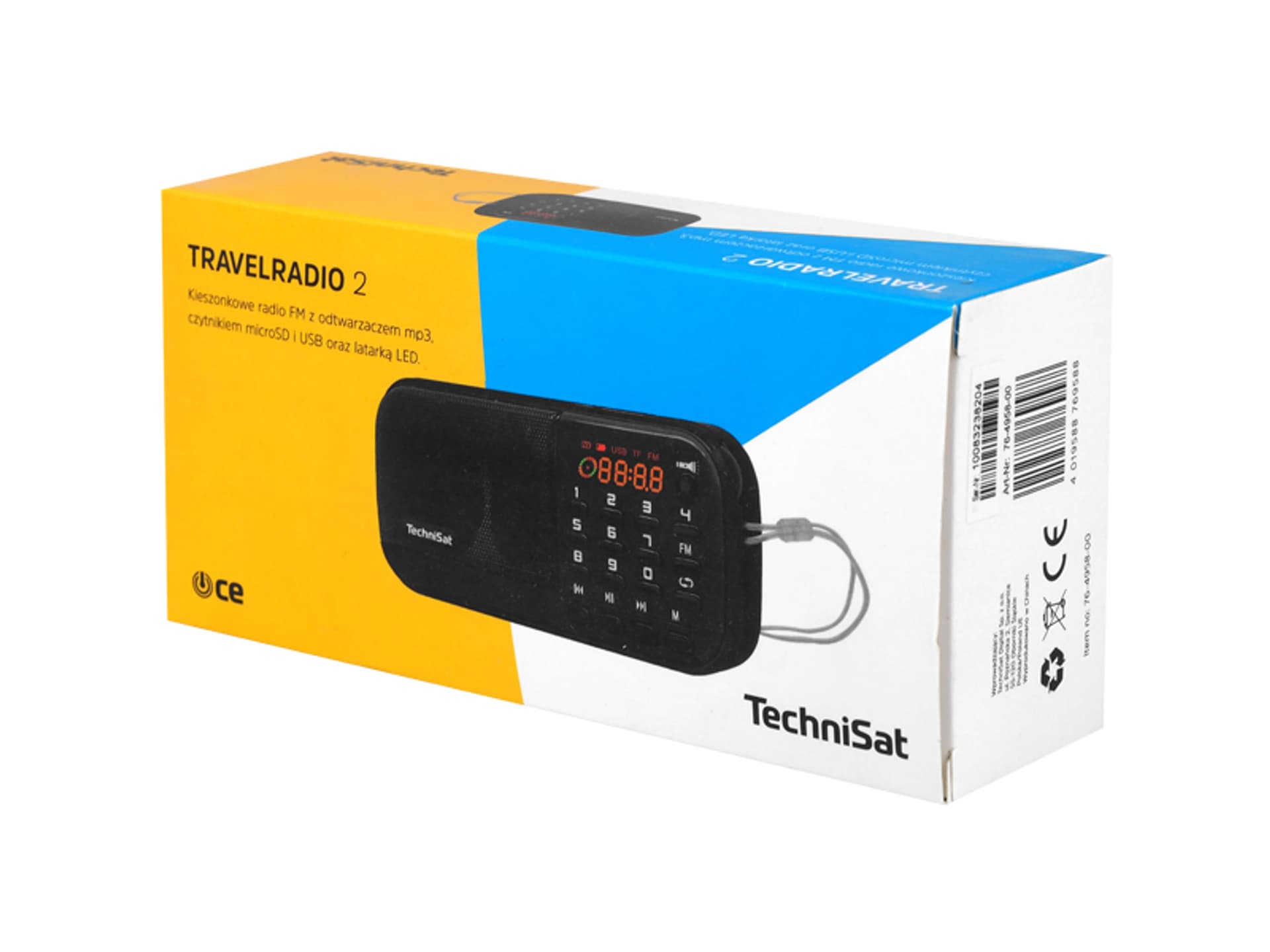 

1 szt. PS Radio przenośne Technisat TravelRadio CE z USB/MicroSD i baterią BL5C.