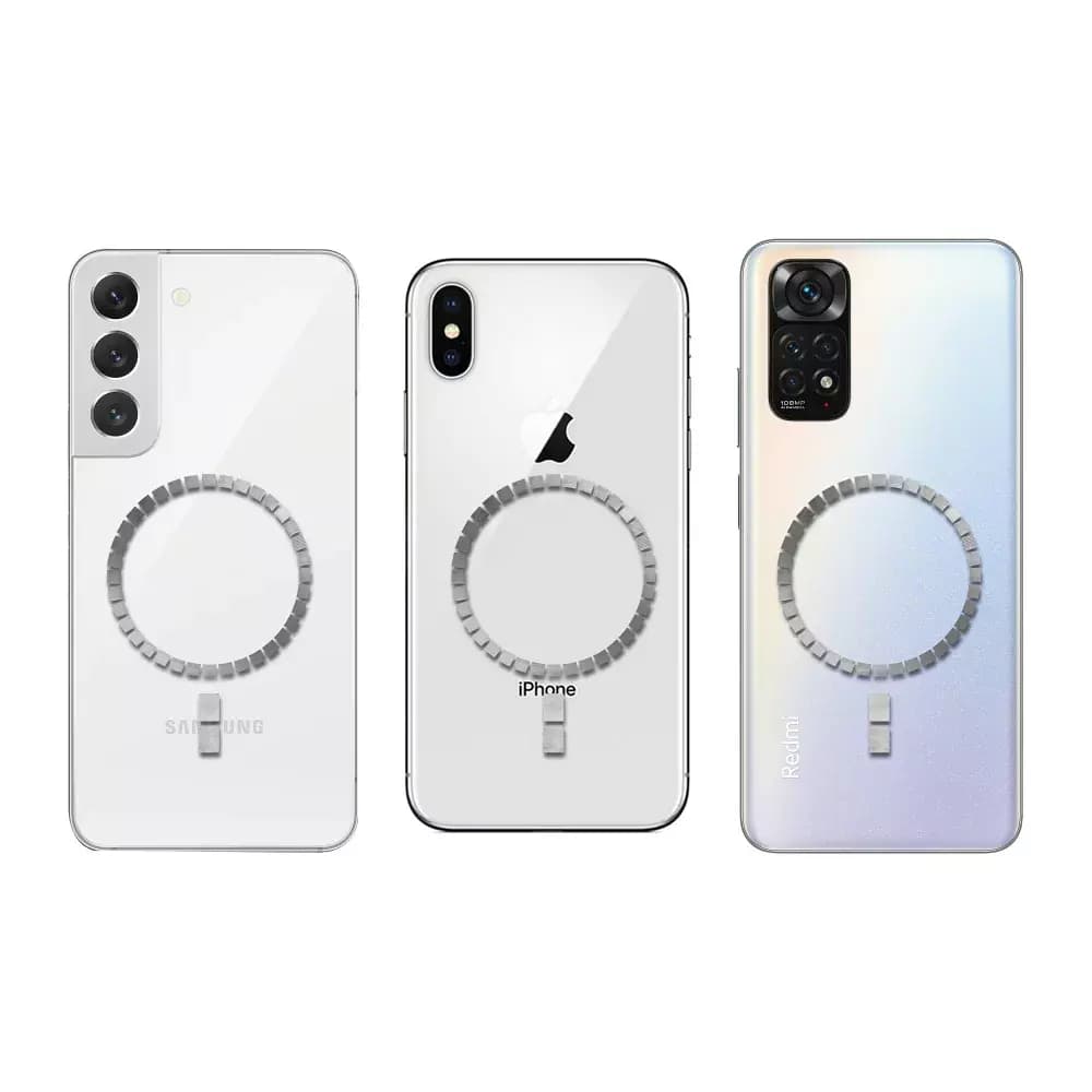 

Uniwersalna Blaszka/Magnes/Ring do MagSafe ze Stabilizacją srebrne