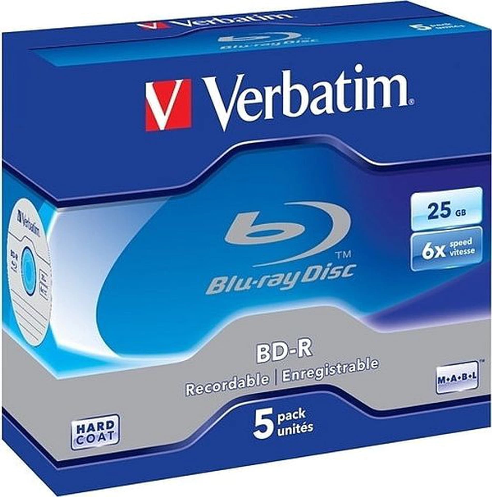 

BD-R VERBATIM 25 GB 6x Jewel Case 5 szt.