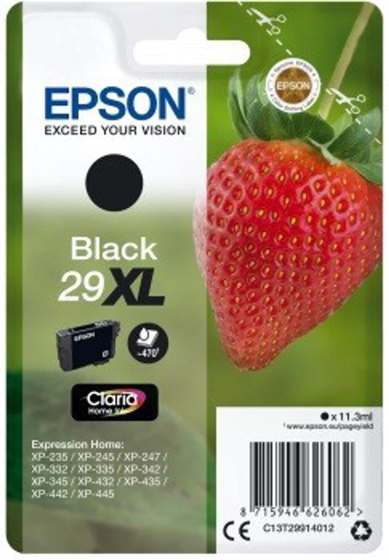 

Epson oryginalny ink / tusz C13T29914012, T29XL, black, 11,3ml, Epson Expression Home XP-235,XP-332,XP-335,XP-432,XP-435