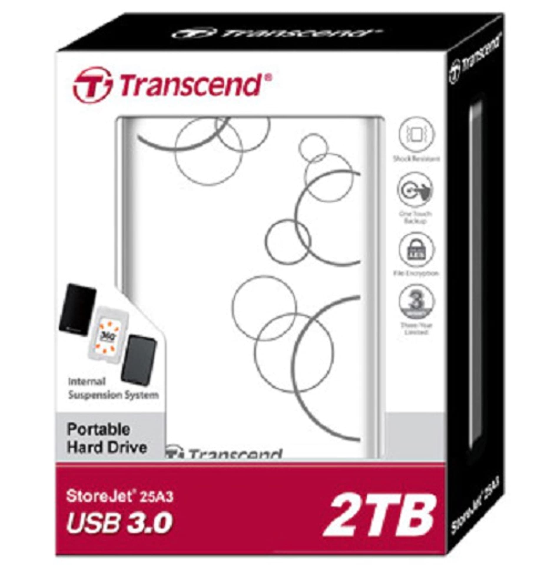 

Dysk twardy zewnętrzny TRANSCEND StoreJet 25A3 2 TB Biały S2TSJ25A3W TS2TSJ25A3W