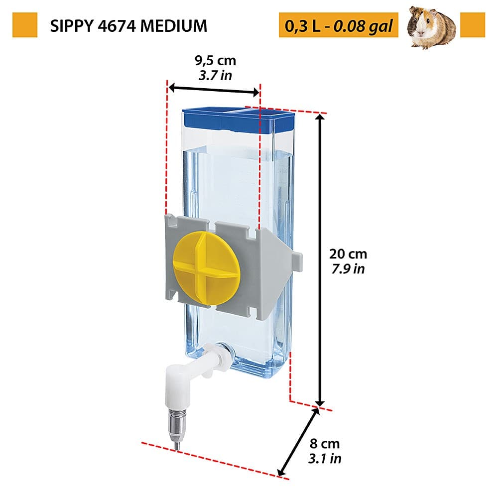 

SIPPY 4674 MEDIUM - pojnik automatyczny dla gryzoni