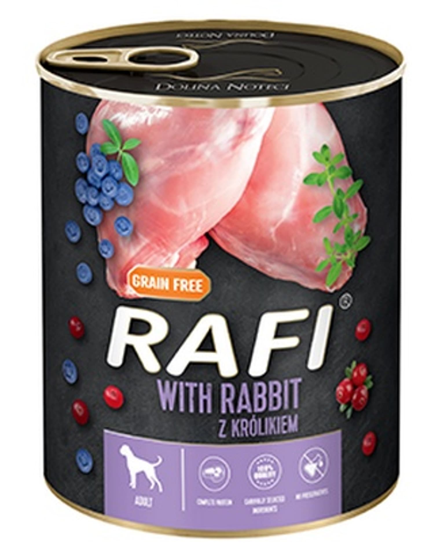 

Karma Rafi dla psa królik borówka żurawina 800g