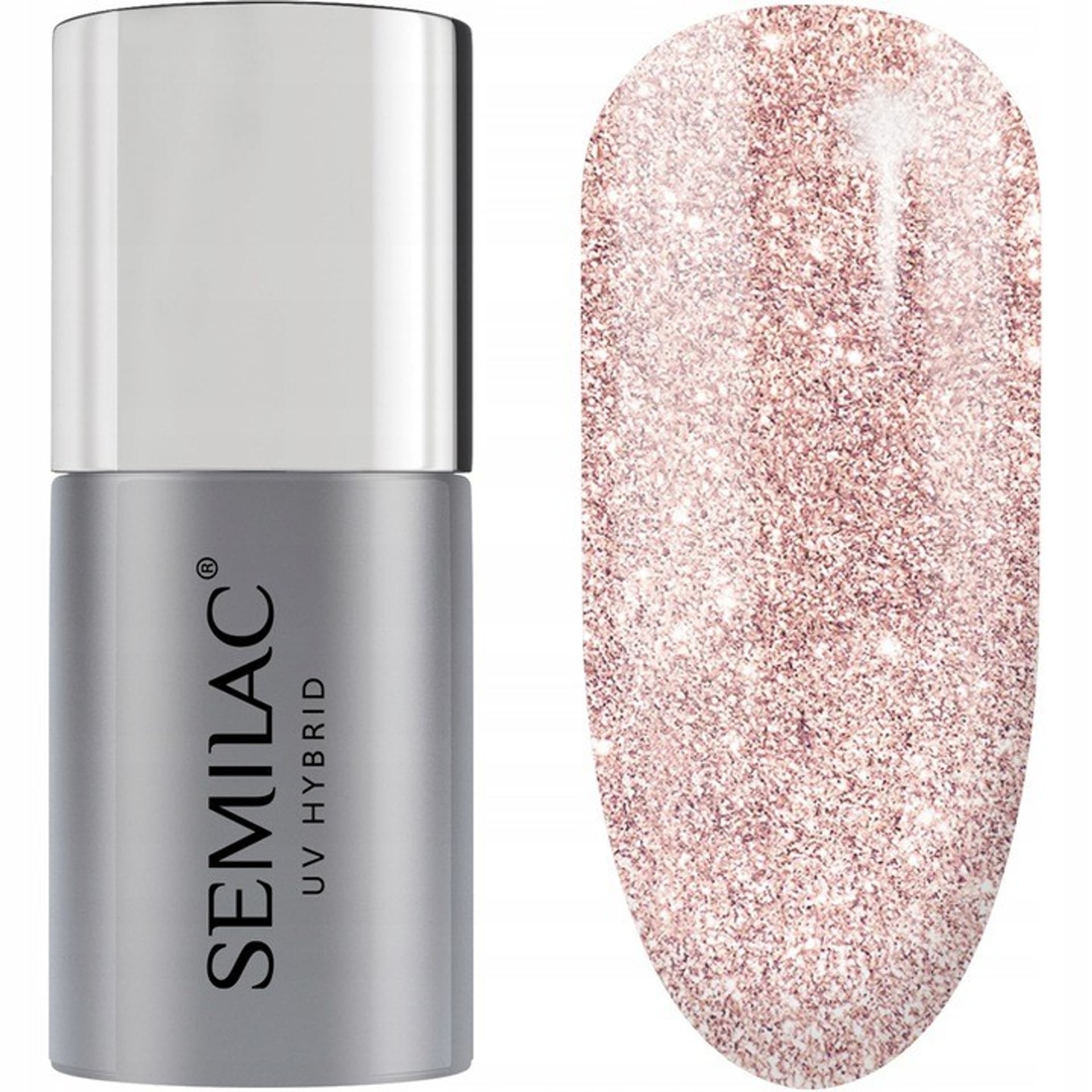 

SEMILAC One Step Lakier hybrydowy do paznokci S245 Glitter Pink Beige 5ml