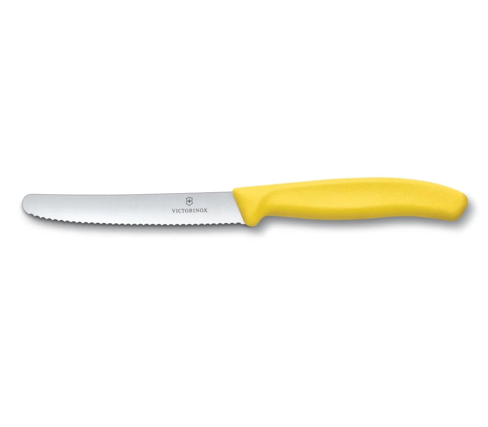 

Nożyk uniwersalny ząbkowany 11cm Victorinox żółty