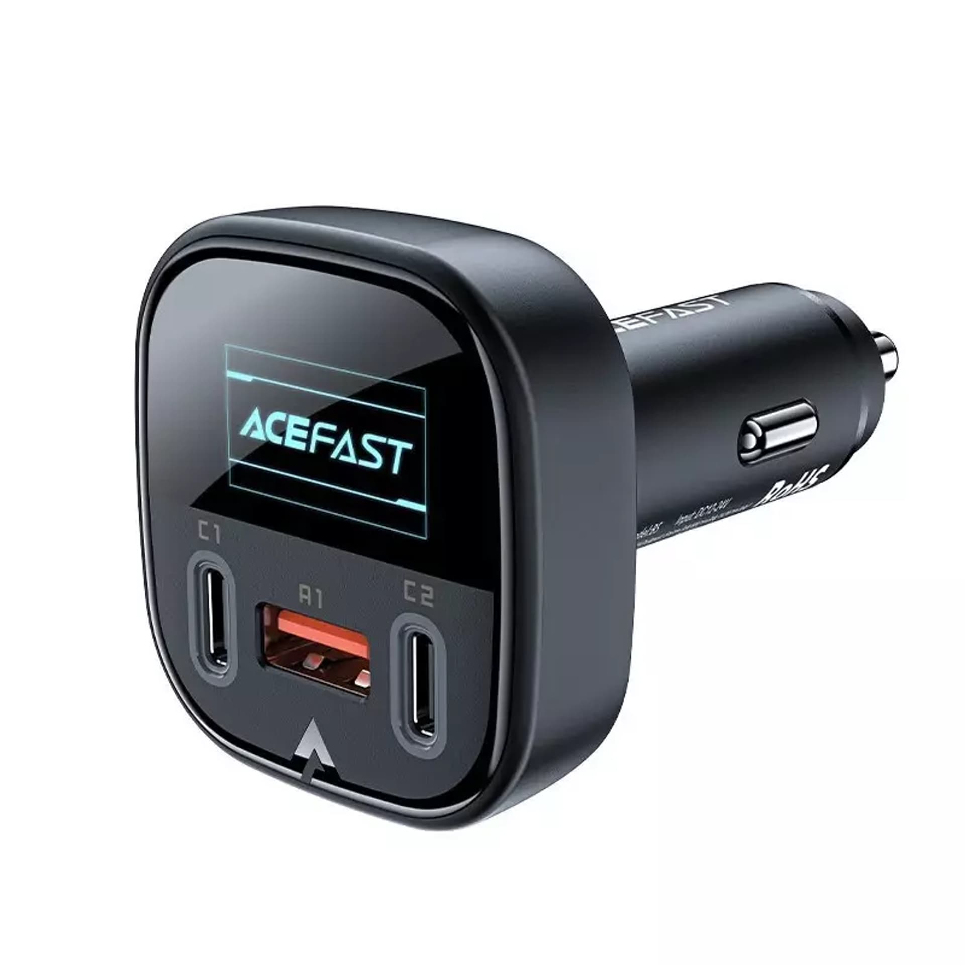 

Acefast ładowarka samochodowa 101W 2x USB Typ C / USB, PPS, Power Delivery, Quick Charge 4.0, AFC, FCP czarny (B5)