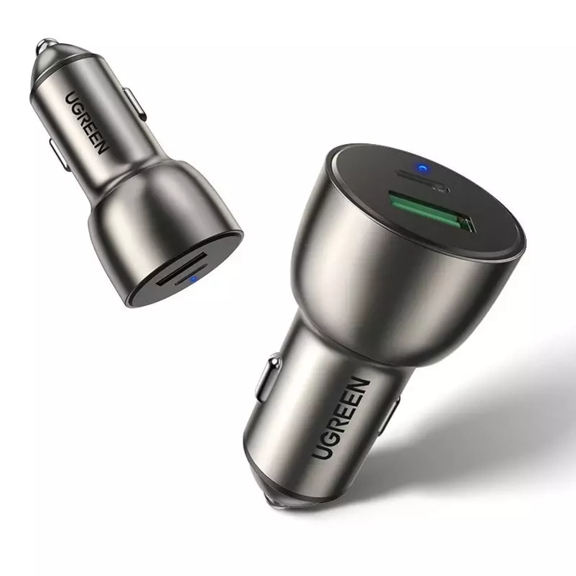 

Ugreen ładowarka samochodowa USB / USB Typ C Quick Charge 3.0 Power Delivery 36 W 3 A szary (CD213 60980)