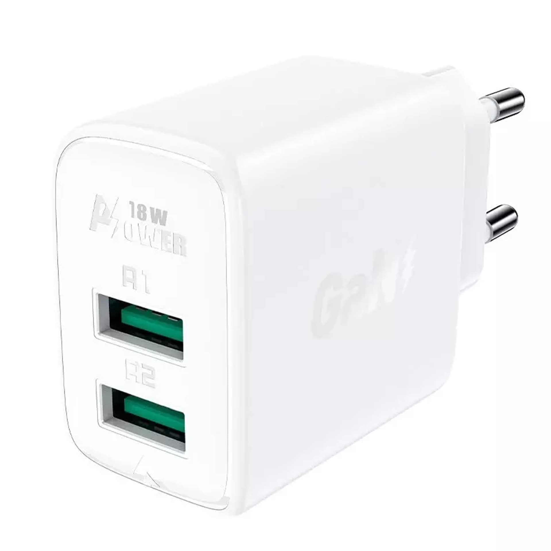 

Acefast ładowarka sieciowa 2x USB 18W QC 3.0, AFC, FCP biały (A33 white)