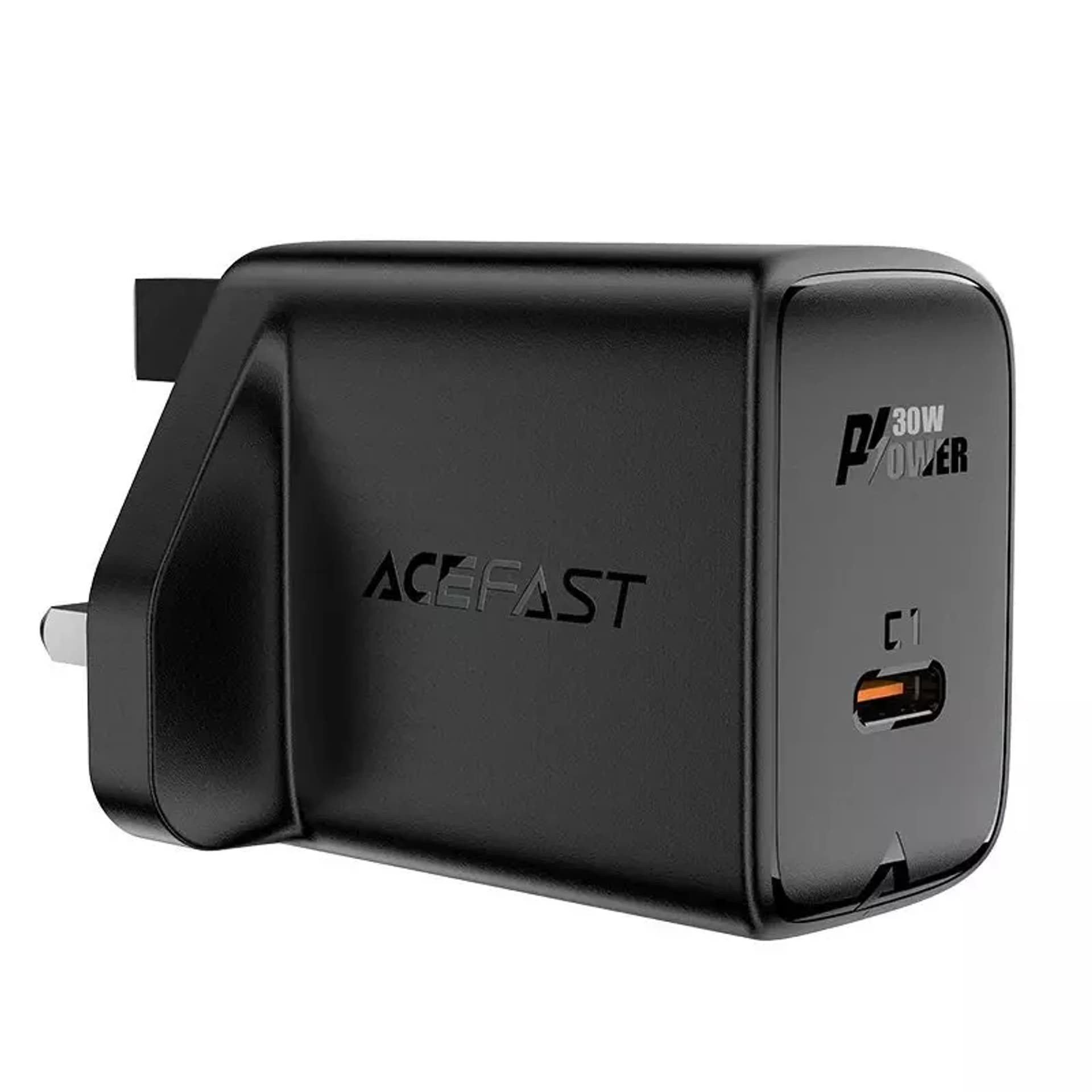 

Acefast ładowarka sieciowa GaN (wtyczka UK) USB Typ C 30W, Power Delivery, PPS, Q3 3.0, AFC, FCP czarny (A24 UK black)