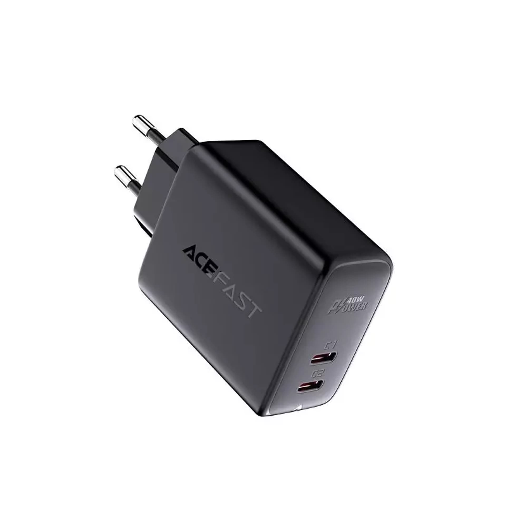 

Acefast charger 2x USB Type C 40W, PPS, PD, QC 3.0, AFC, FCP black (A9 black)