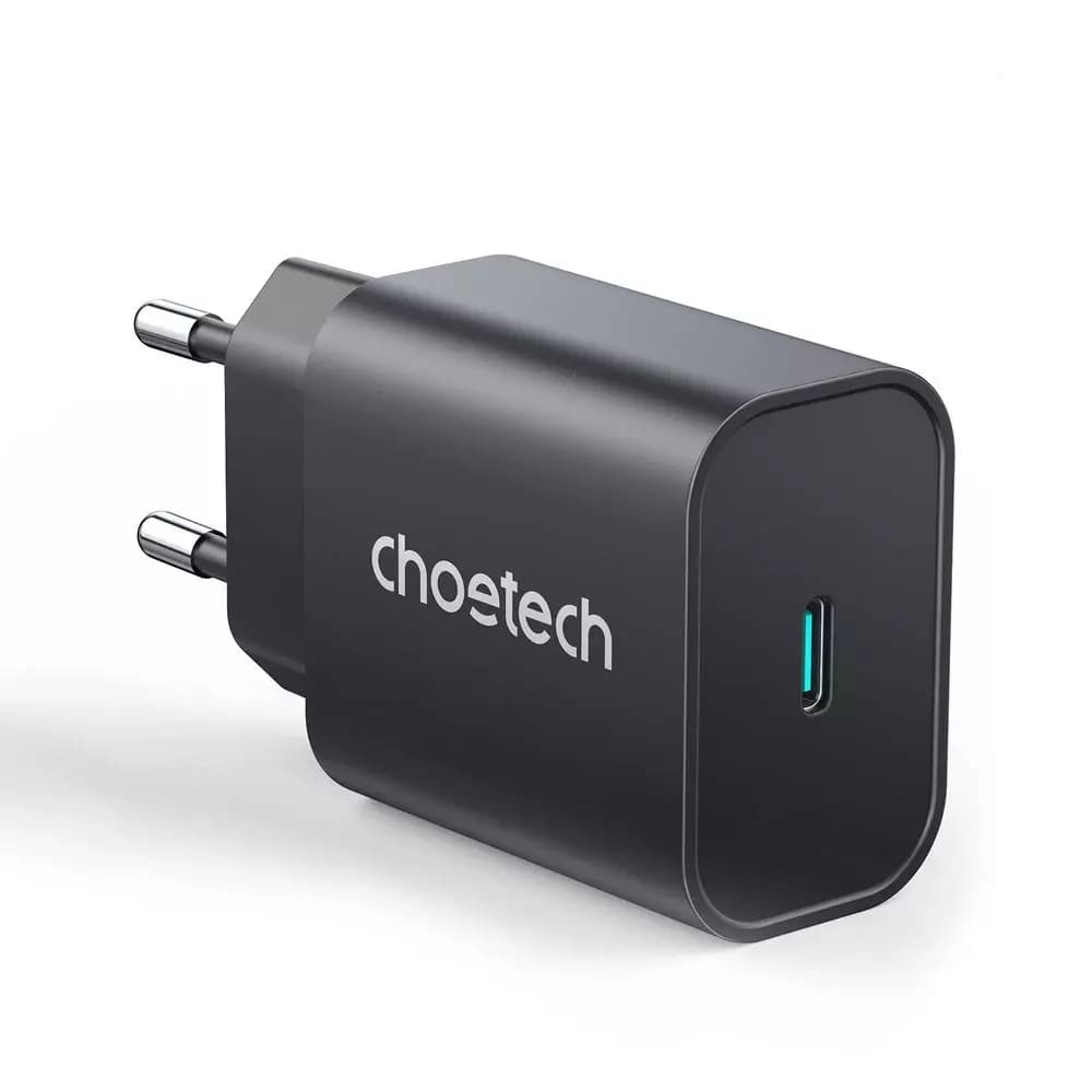 

Choetech szybka ładowarka sieciowa USB Typ C 25W PPS PD czarny (PD6003)