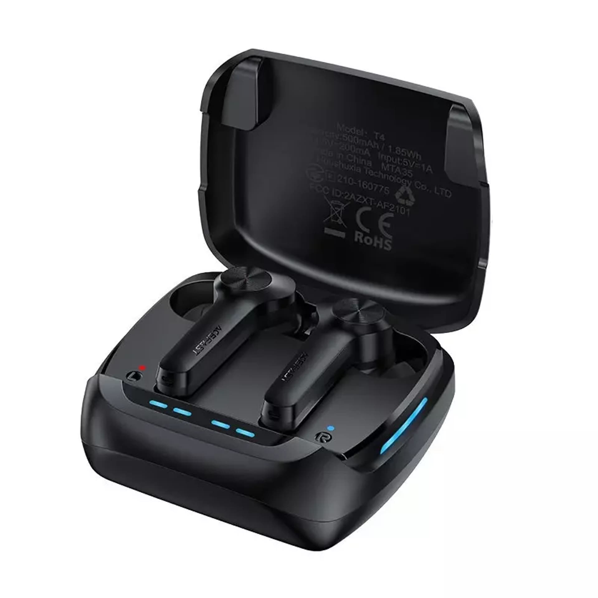

Acefast gamingowe dokanałowe słuchawki bezprzewodowe TWS Bluetooth 5.0 opóźnienie 65ms wodoodporne IPX5 czarny (T4 black)