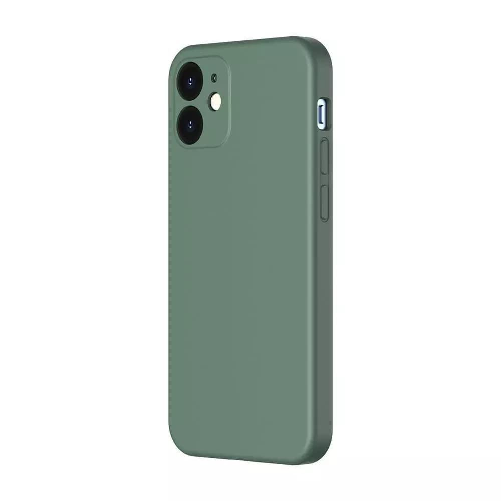

Baseus Liquid Silica Gel Case Elastyczne żelowe etui iPhone 12 mini Ciemnozielony (WIAPIPH54N-YT6A)
