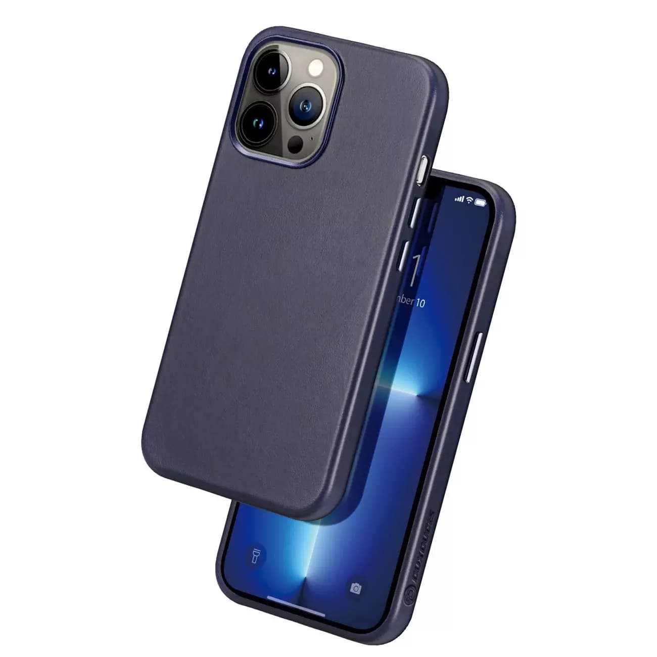 

Dux Ducis Naples etui do iPhone 13 Pro Max skórzany pokrowiec (kompatybilny z MagSafe) niebieski, Kompatybilny z magsafe) niebiesk