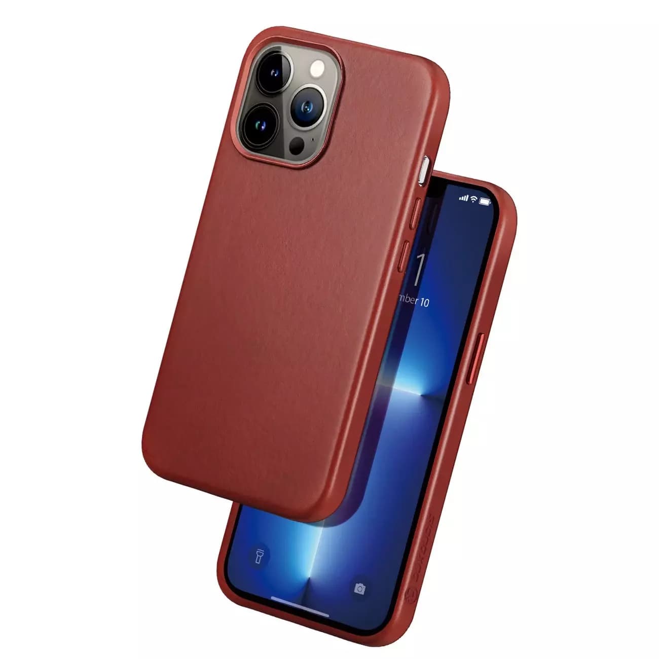 

Dux Ducis Naples etui do iPhone 13 Pro Max skórzany pokrowiec (kompatybilny z MagSafe) czerwony, Kompatybilny z magsafe) czerwon
