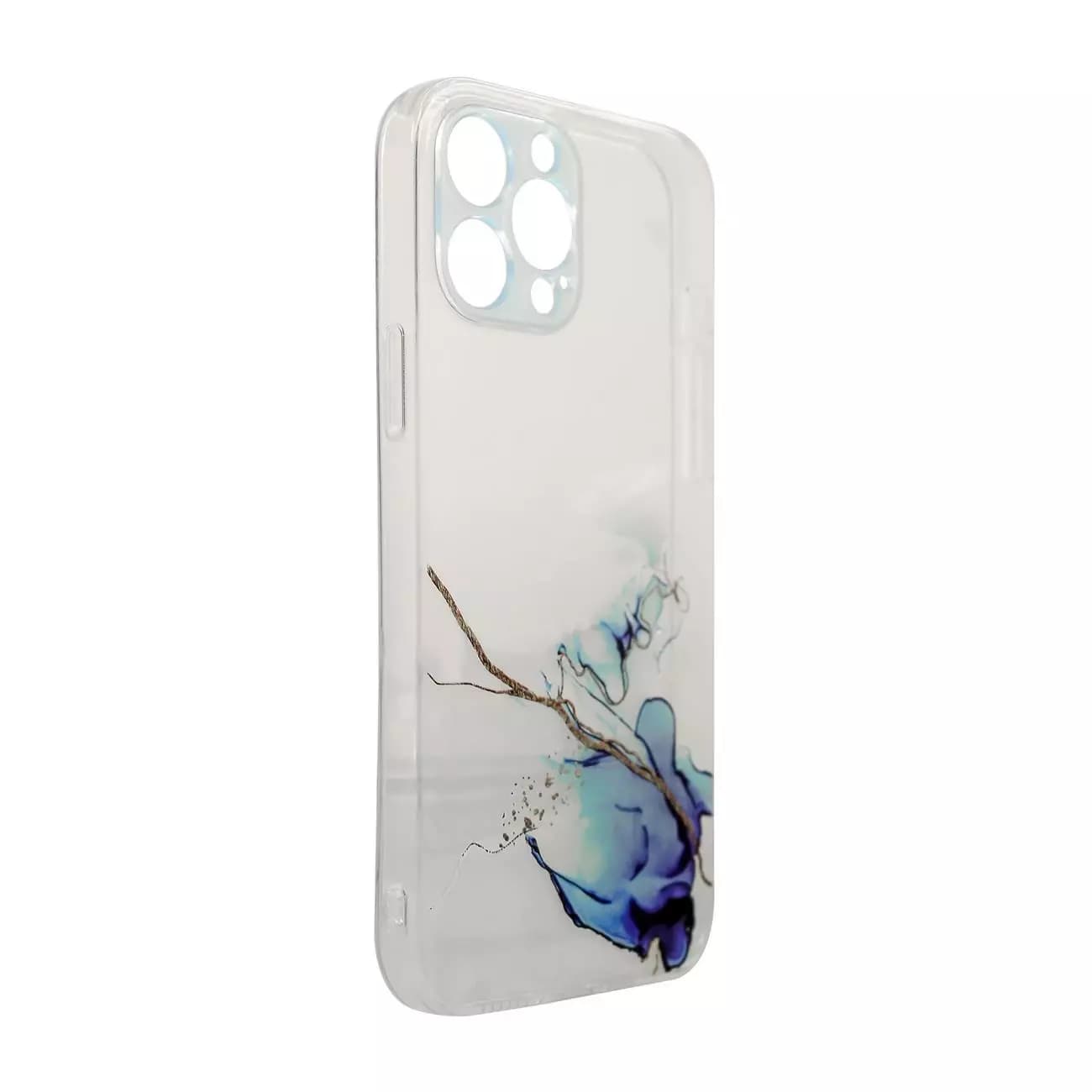 

Marble Case etui do iPhone 12 żelowy pokrowiec marmur niebieski