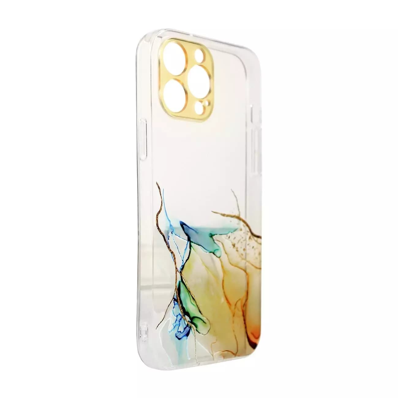 

Marble Case etui do iPhone 12 Pro żelowy pokrowiec marmur pomarańczowy